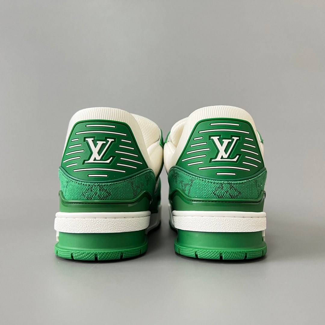 Aurora Custom Louis Vuitton Trainer "White/Green Denim" (1:1 Deconstructed / Unisex) - Image 5