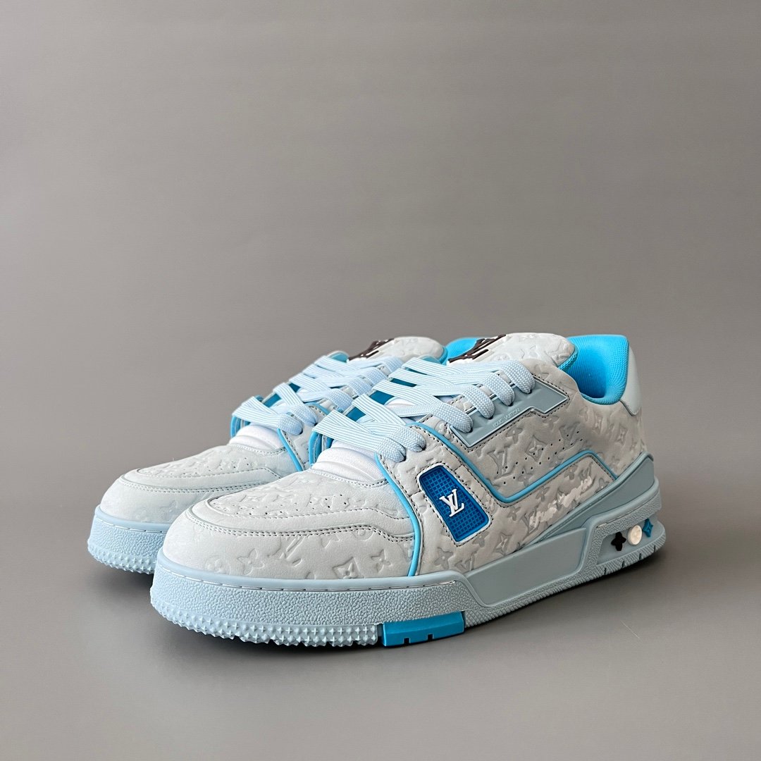 Aurora Custom Louis Vuitton Trainer "Sky Blue Monogram" (1:1 Deconstructed)