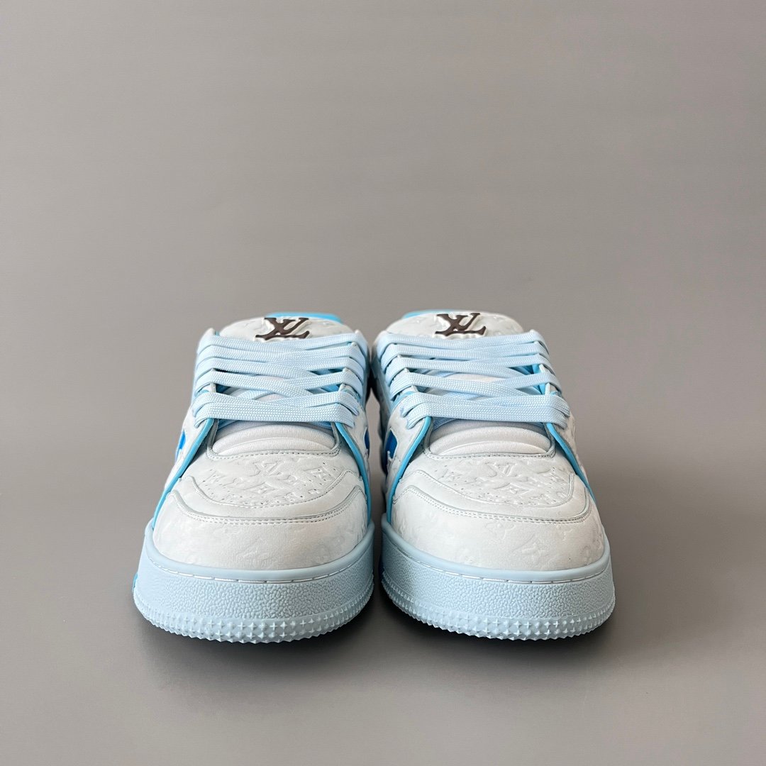 Aurora Custom Louis Vuitton Trainer "Sky Blue Monogram" (1:1 Deconstructed) - Image 2