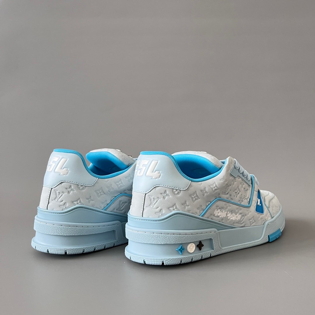 Aurora Custom Louis Vuitton Trainer "Sky Blue Monogram" (1:1 Deconstructed) - Image 4
