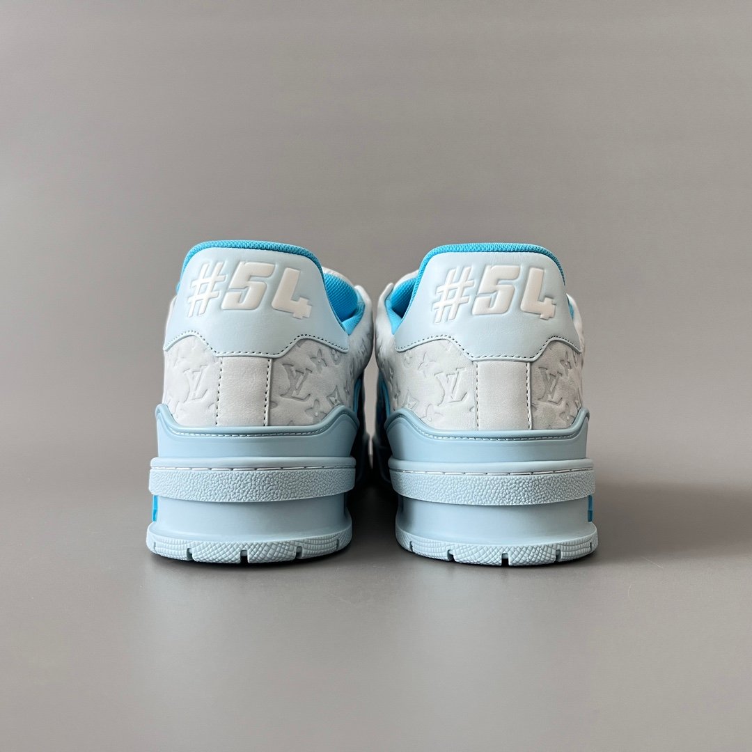 Aurora Custom Louis Vuitton Trainer "Sky Blue Monogram" (1:1 Deconstructed) - Image 5
