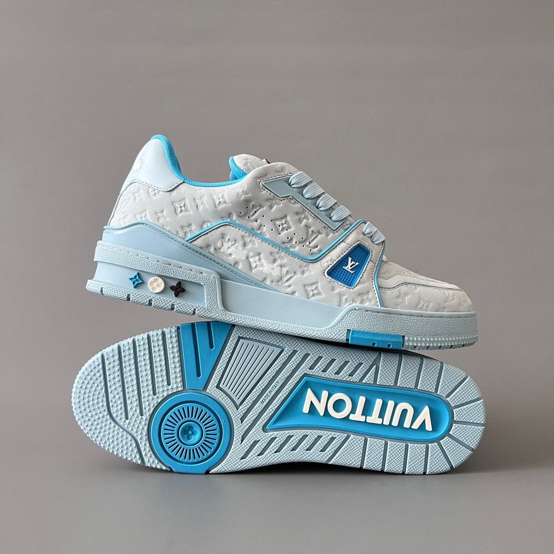 Aurora Custom Louis Vuitton Trainer "Sky Blue Monogram" (1:1 Deconstructed) - Image 6