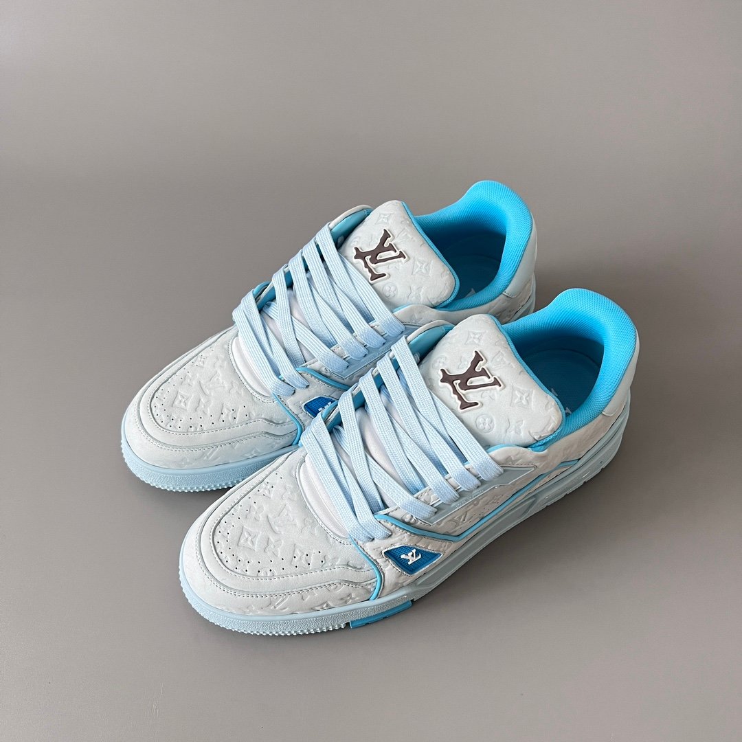Aurora Custom Louis Vuitton Trainer "Sky Blue Monogram" (1:1 Deconstructed) - Image 8