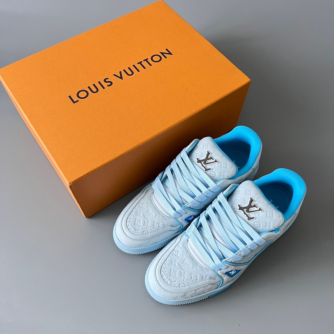 Aurora Custom Louis Vuitton Trainer "Sky Blue Monogram" (1:1 Deconstructed) - Image 9