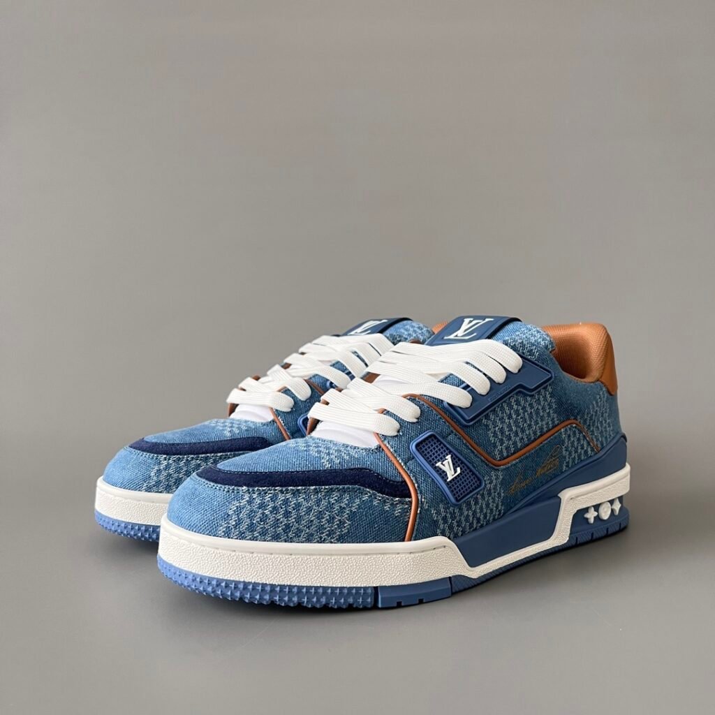 Aurora Custom Louis Vuitton Trainer "Blue Monogram Denim" (1:1 Deconstructed)