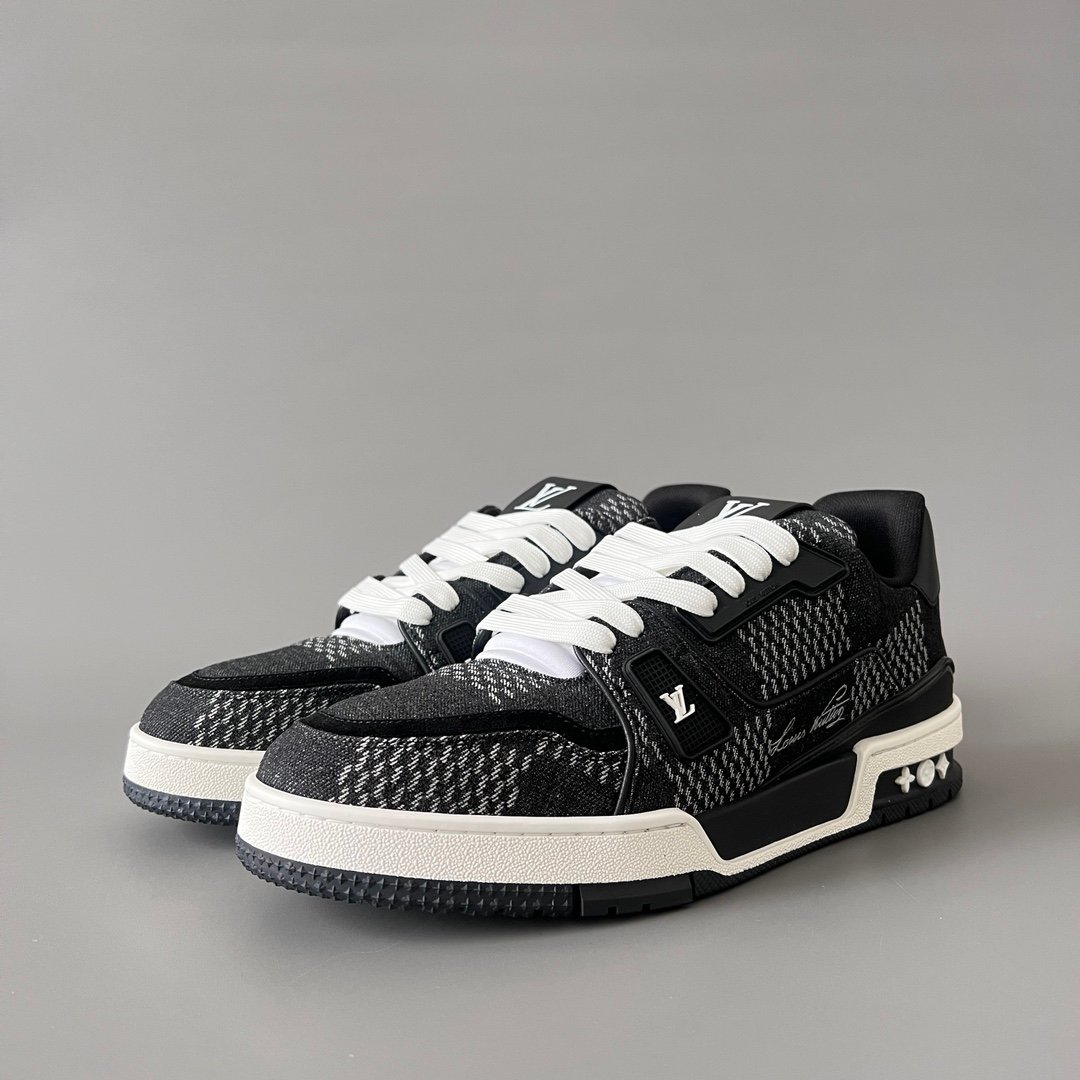 Aurora Custom Louis Vuitton Trainer "Black Monogram Denim" (1:1 Deconstructed)