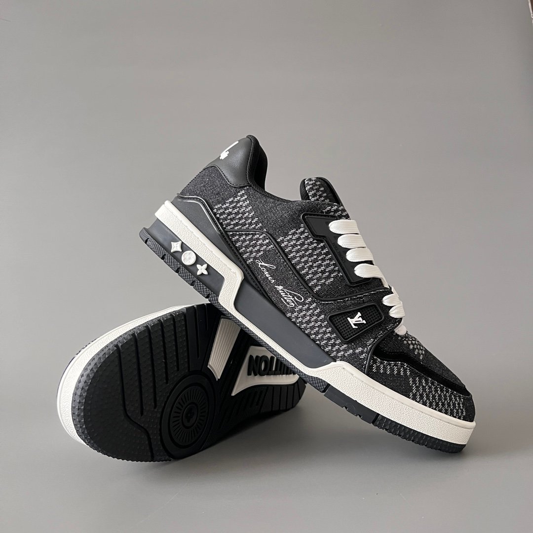 Aurora Custom Louis Vuitton Trainer "Black Monogram Denim" (1:1 Deconstructed) - Image 7