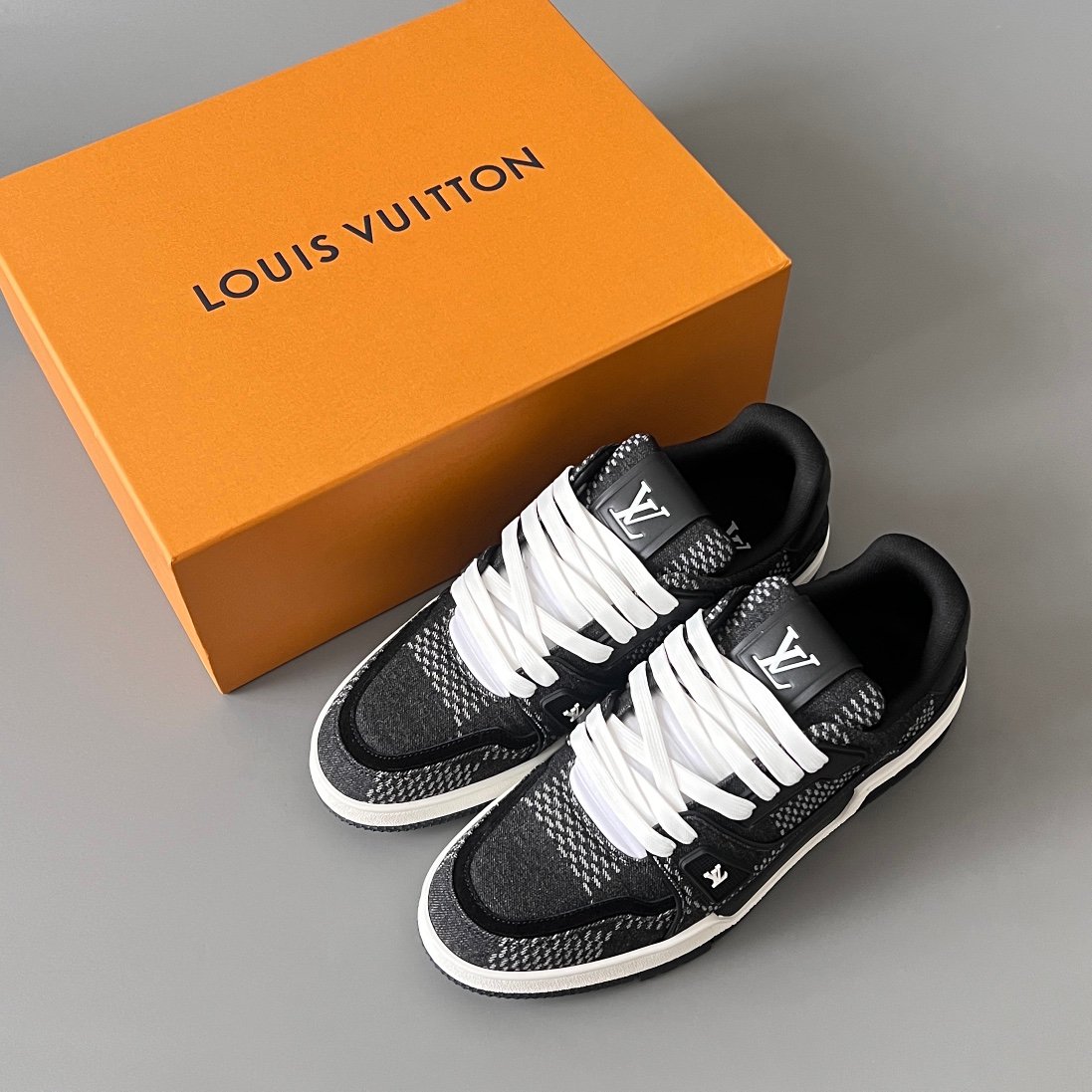 Aurora Custom Louis Vuitton Trainer "Black Monogram Denim" (1:1 Deconstructed) - Image 9