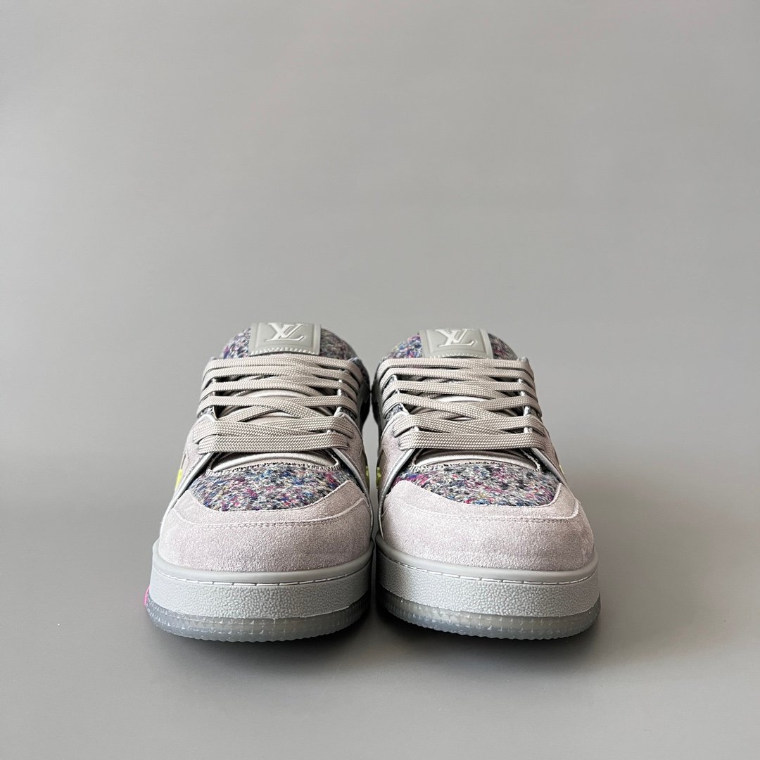 Aurora Custom Louis Vuitton Trainer "Grey Tweed Art" (1:1 Deconstructed) - Image 2