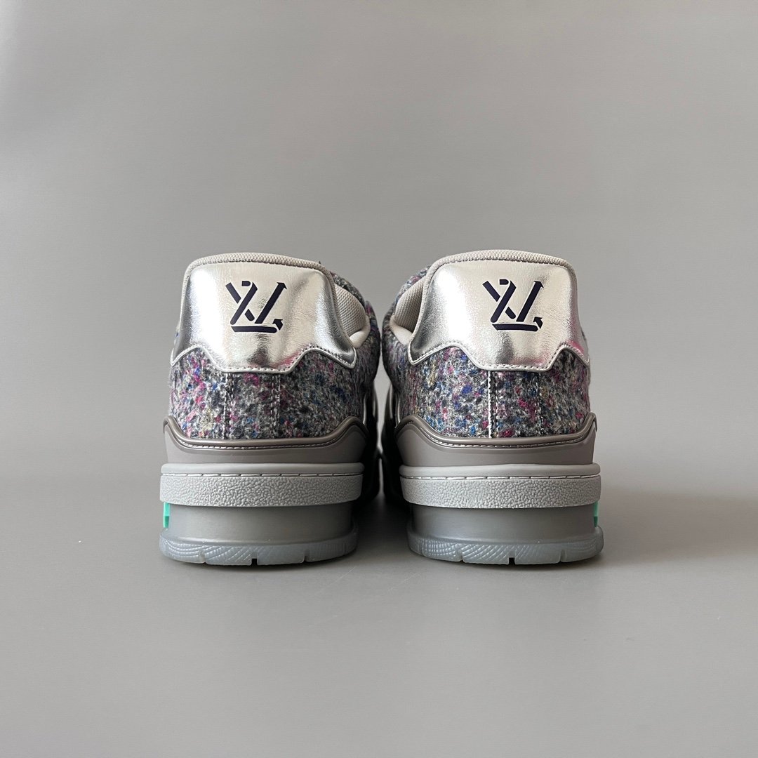 Aurora Custom Louis Vuitton Trainer "Grey Tweed Art" (1:1 Deconstructed) - Image 5