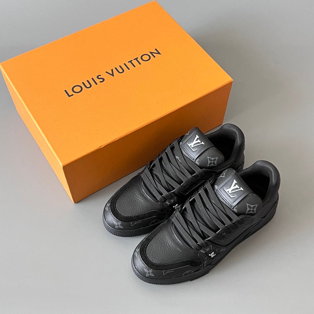 Aurora Custom Louis Vuitton Trainer "Triple Black Monogram" (1:1 Deconstructed) - Image 9
