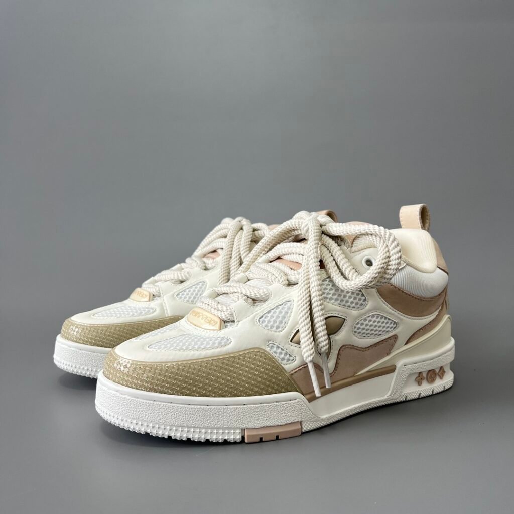 Aurora Custom Louis Vuitton Skate Sneaker "Beige Cream" (1:1 Deconstructed / Unisex)