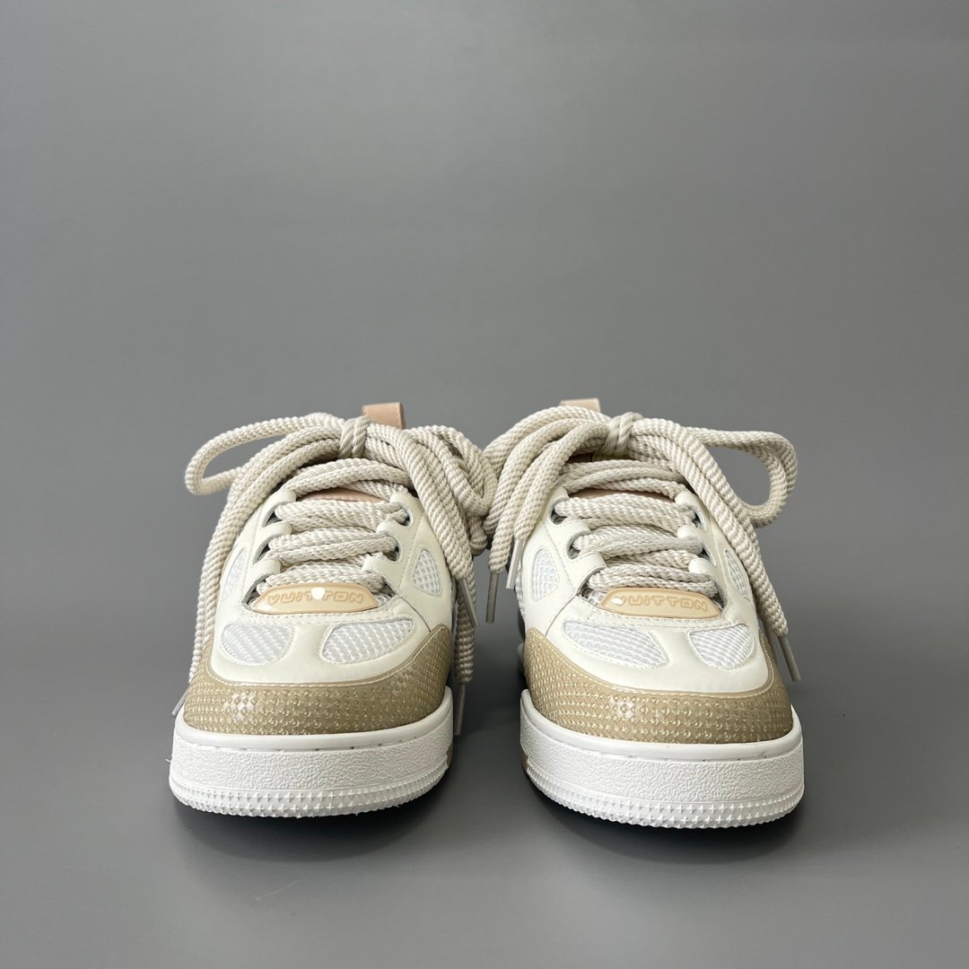 Aurora Custom Louis Vuitton Skate Sneaker "Beige Cream" (1:1 Deconstructed / Unisex) - Image 2