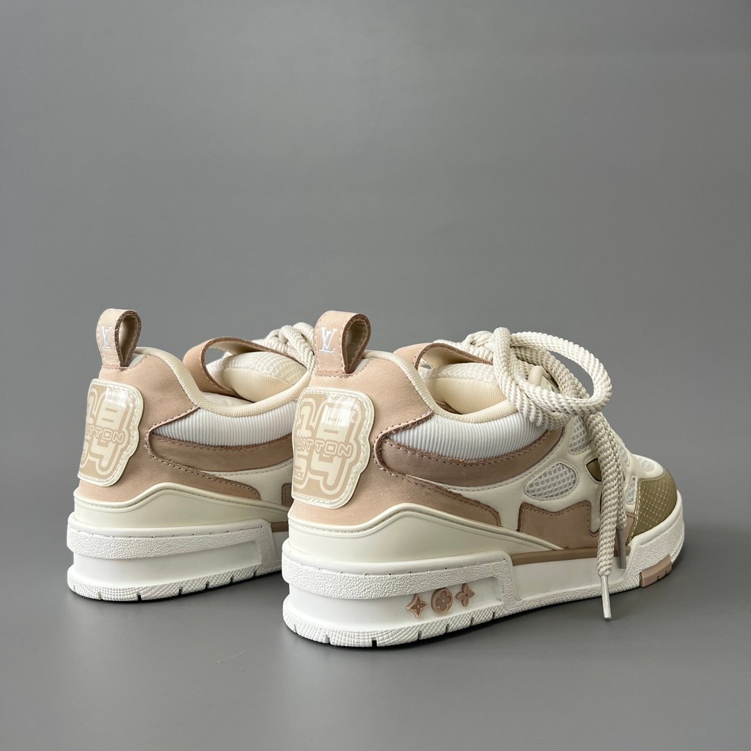 Aurora Custom Louis Vuitton Skate Sneaker "Beige Cream" (1:1 Deconstructed / Unisex) - Image 4