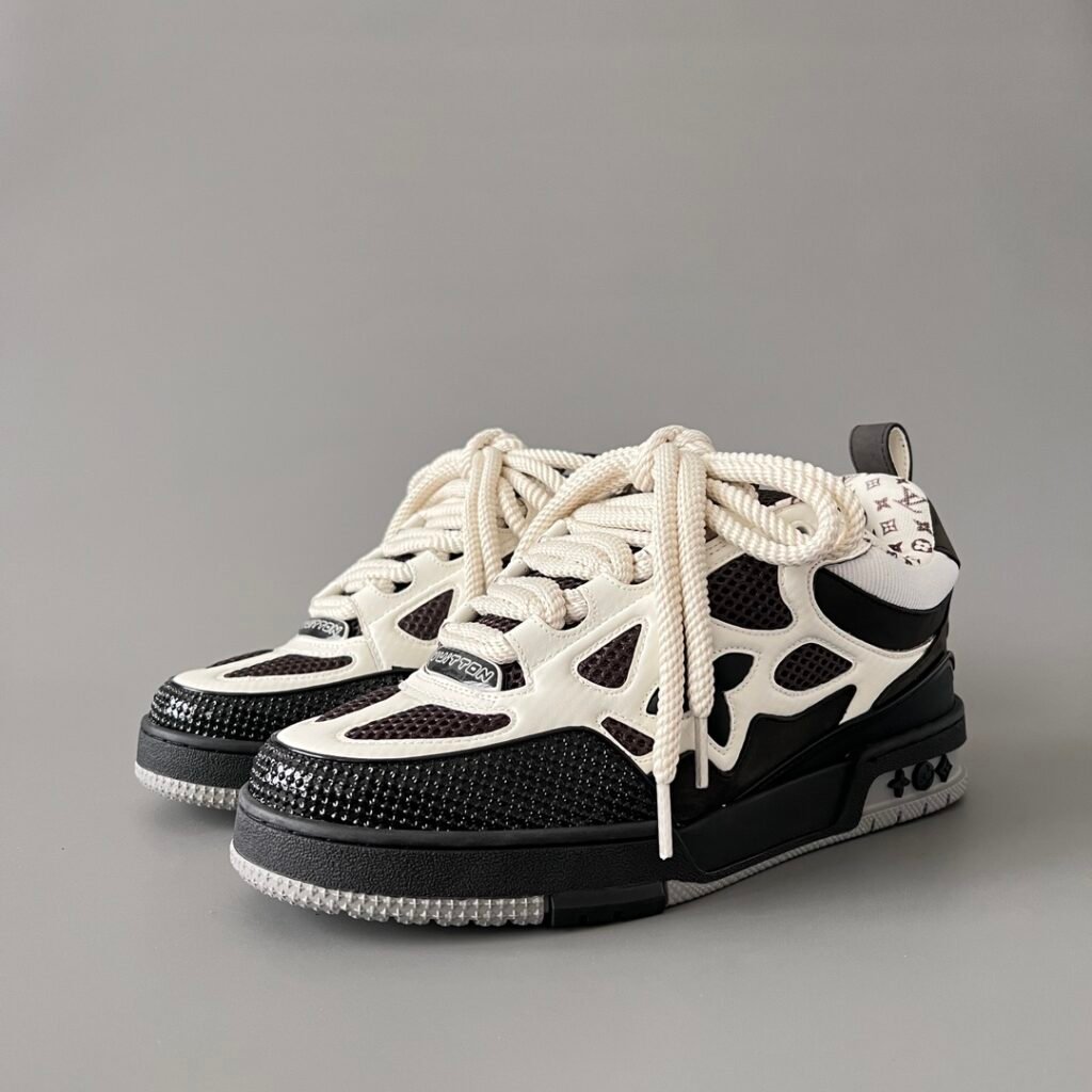 Aurora Custom Louis Vuitton Skate Sneaker "White Black Panda" (1:1 Deconstructed)