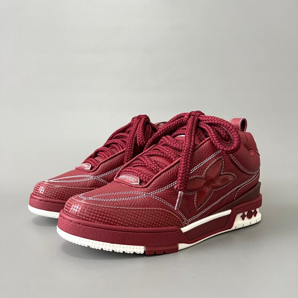 Aurora Custom Louis Vuitton Skate Sneaker "Deep Burgundy" (1:1 Deconstructed)