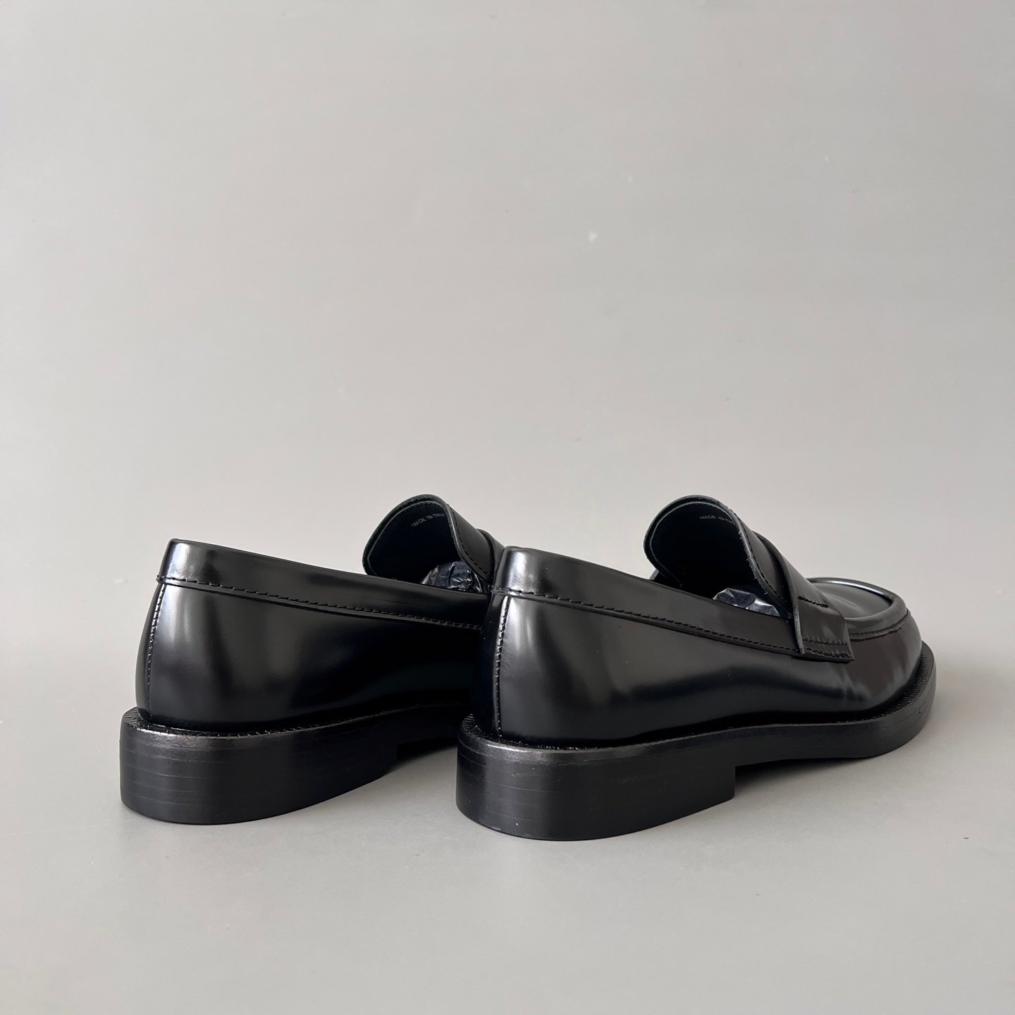 Aurora Custom PRADA Brushed Leather Square-Toe Loafers (1:1 Deconstructed) - Image 4