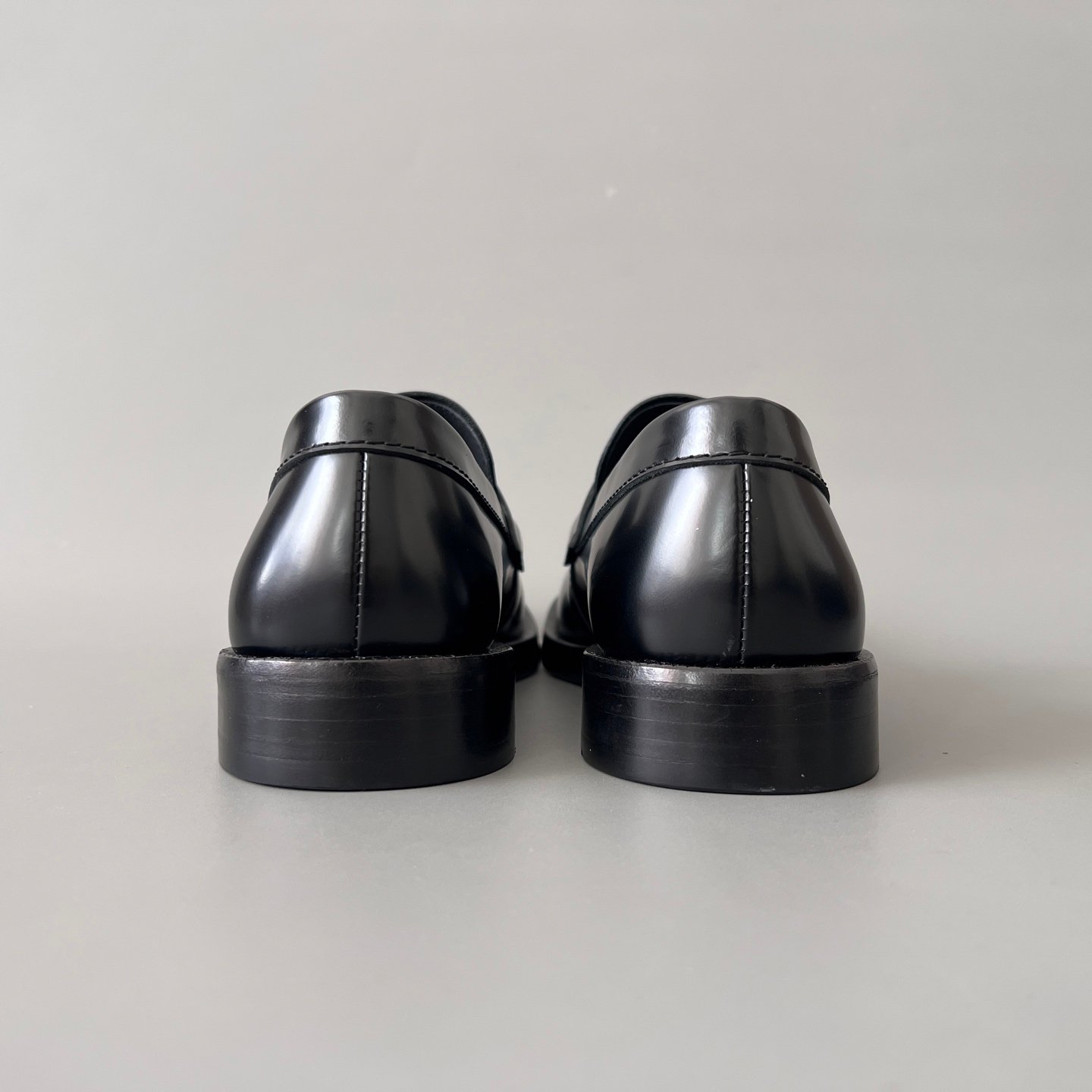 Aurora Custom PRADA Brushed Leather Square-Toe Loafers (1:1 Deconstructed) - Image 5