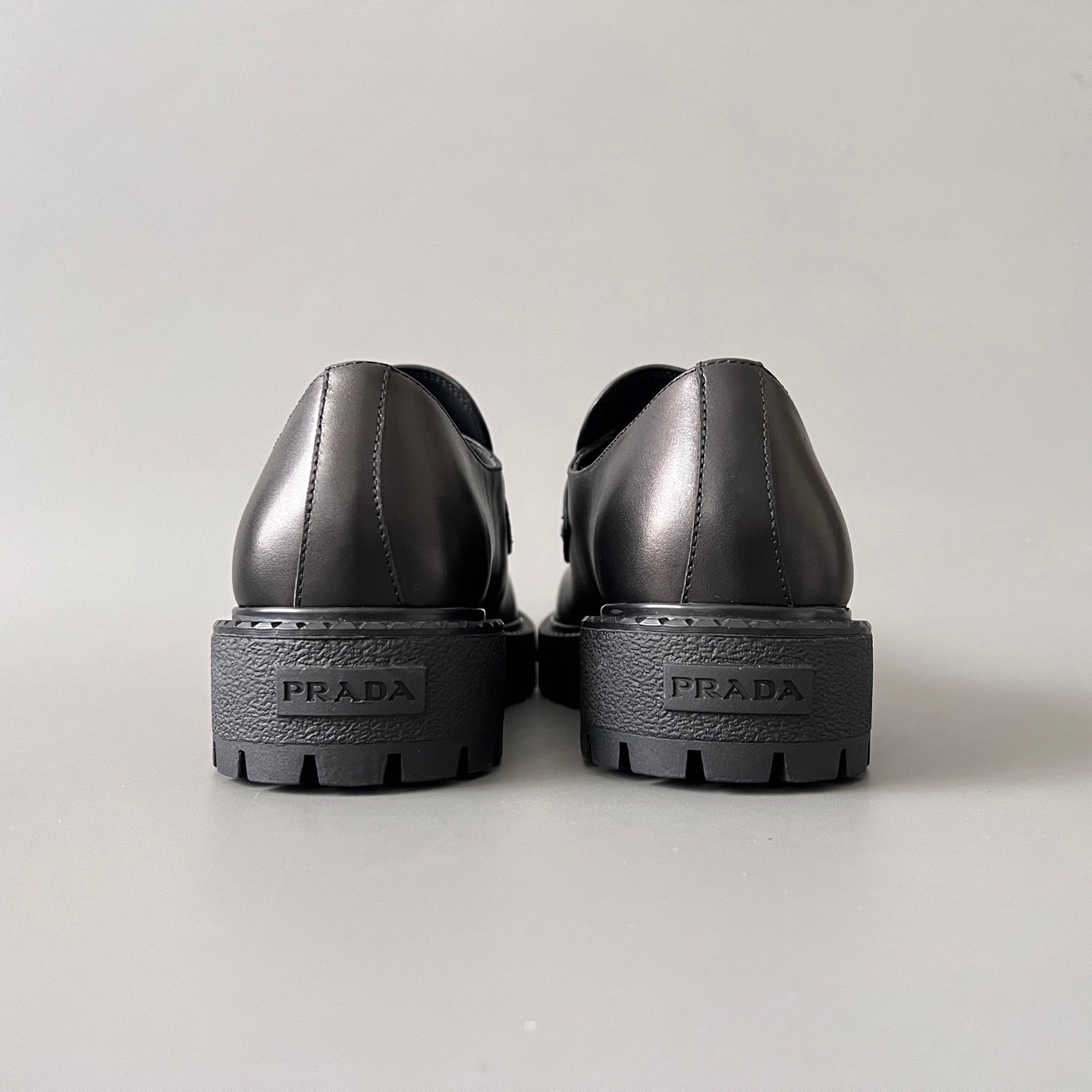 Aurora Custom PRADA Monolith Brushed Leather Loafers (1:1 Deconstructed) - Image 5