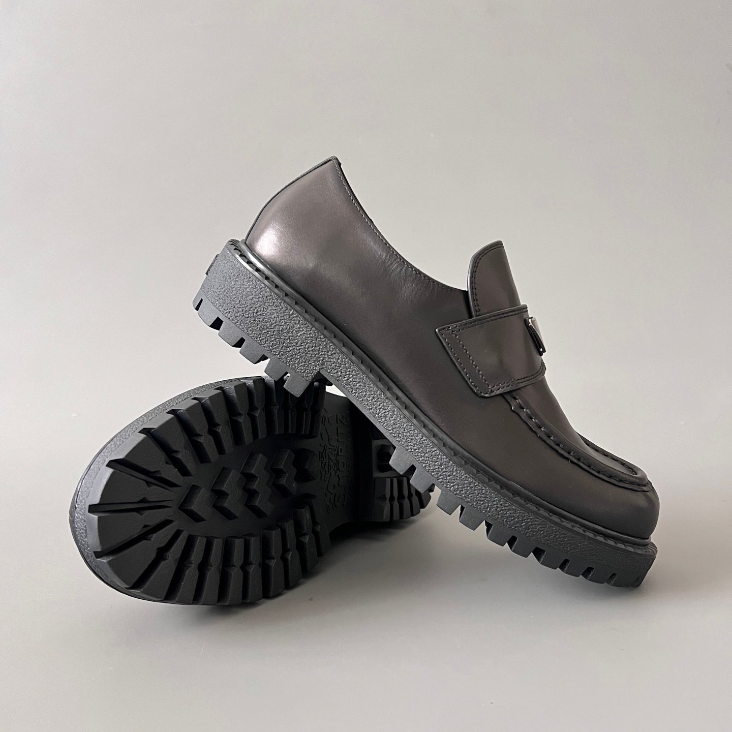 Aurora Custom PRADA Monolith Brushed Leather Loafers (1:1 Deconstructed) - Image 7