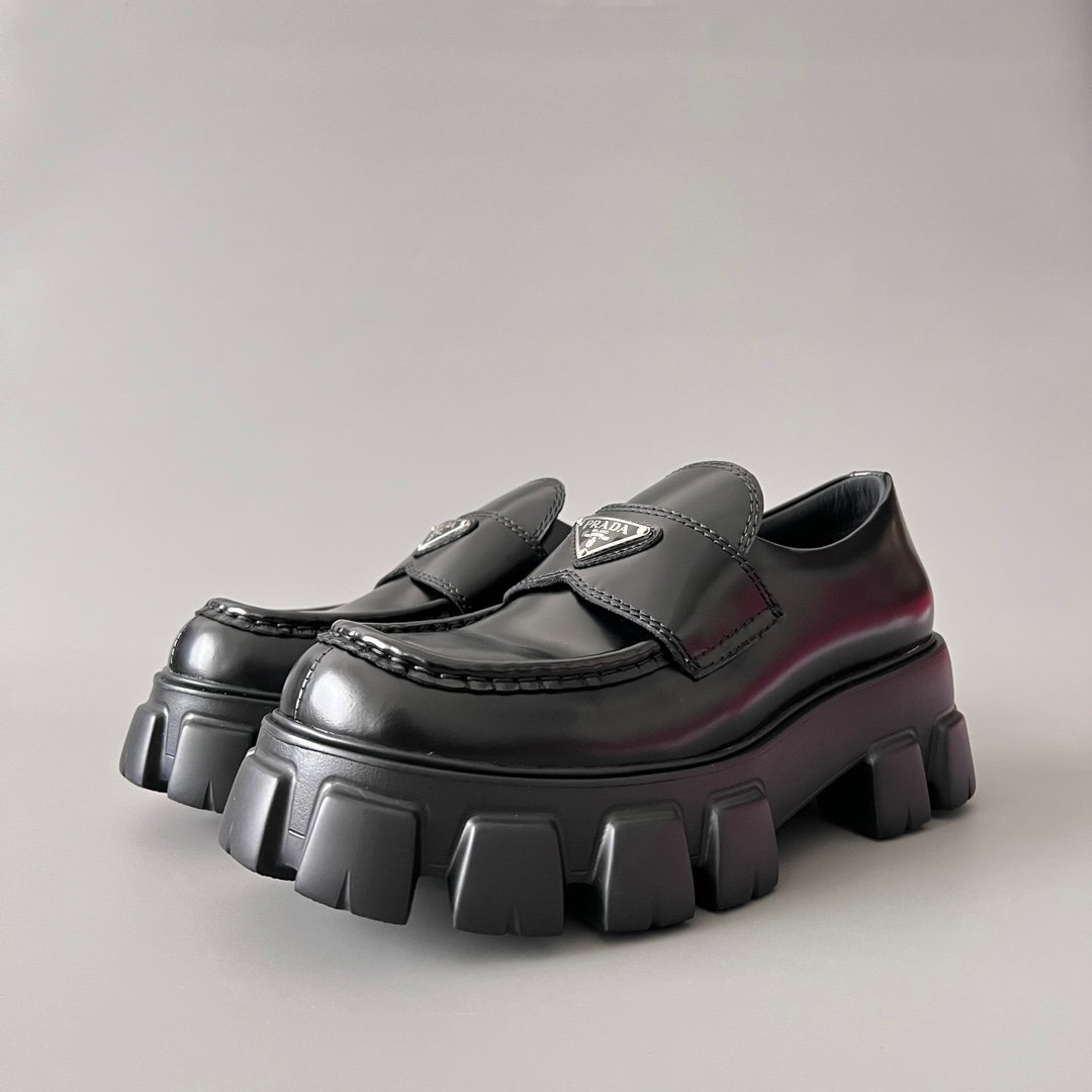 Aurora Custom PRADA Monolith "Chunky Lug" Loafers (1:1 Deconstructed)