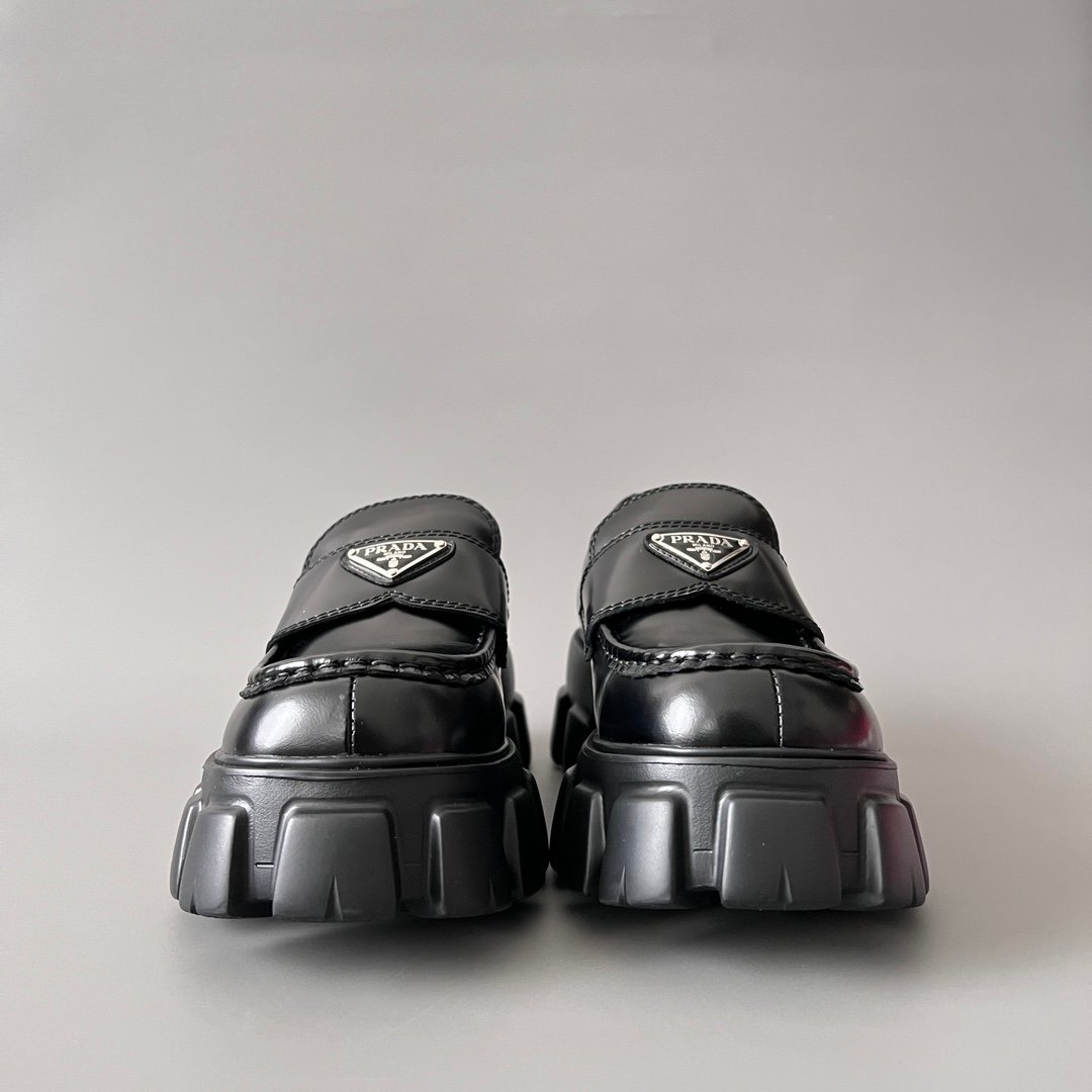 Aurora Custom PRADA Monolith "Chunky Lug" Loafers (1:1 Deconstructed) - Image 2