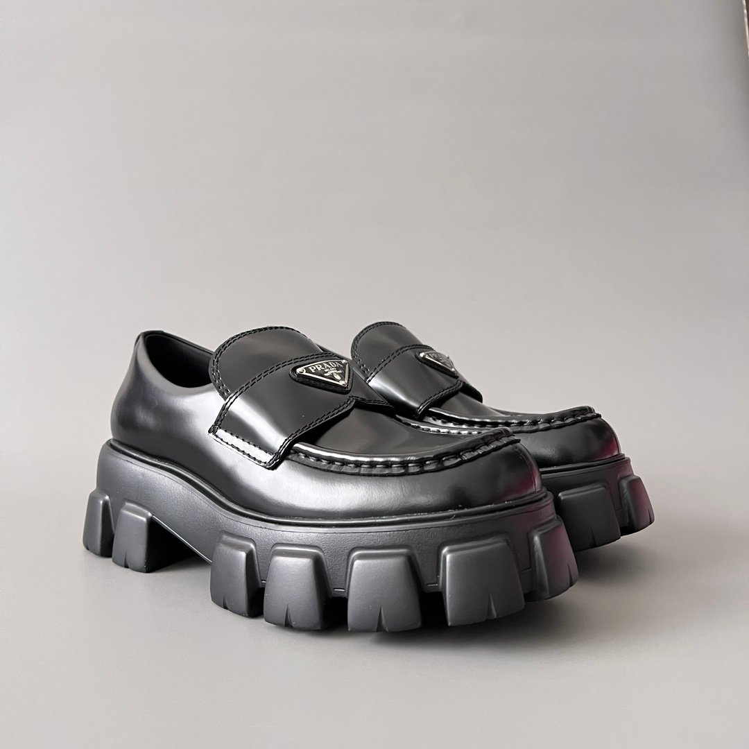 Aurora Custom PRADA Monolith "Chunky Lug" Loafers (1:1 Deconstructed) - Image 3