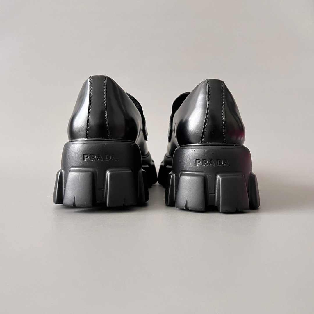 Aurora Custom PRADA Monolith "Chunky Lug" Loafers (1:1 Deconstructed) - Image 5