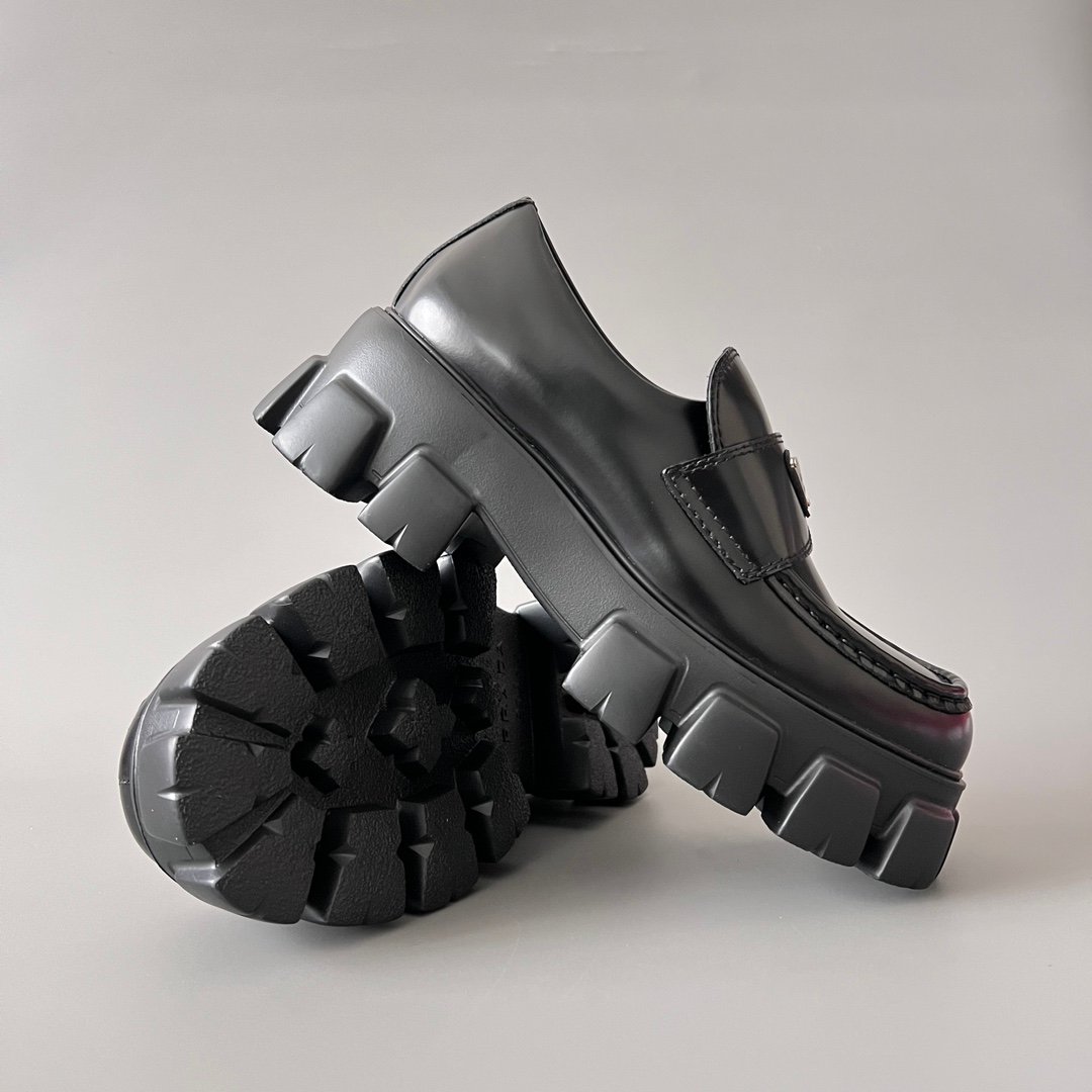 Aurora Custom PRADA Monolith "Chunky Lug" Loafers (1:1 Deconstructed) - Image 7