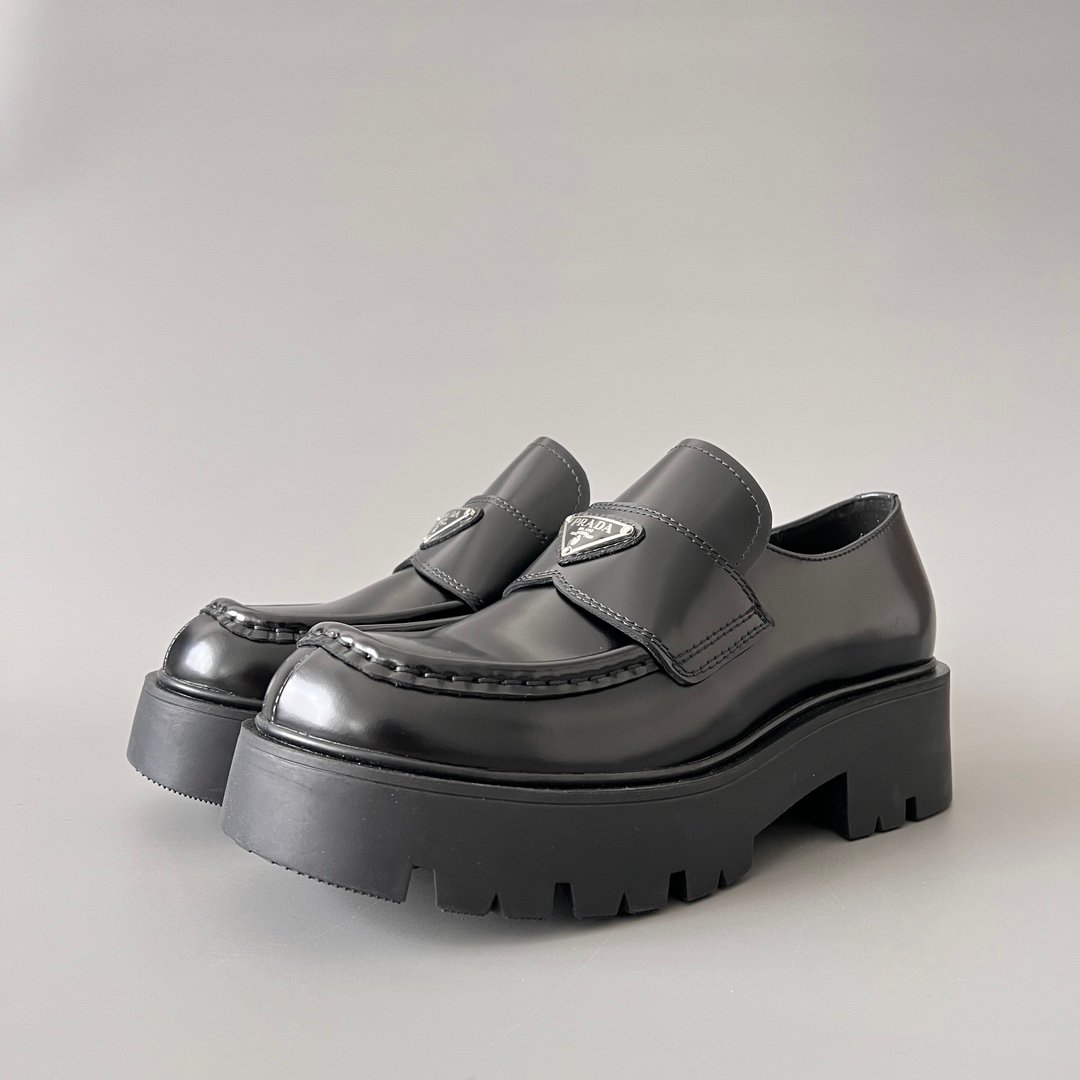 Aurora Custom PRADA Monolith "Puffy Ridge" Loafers (1:1 Deconstructed)