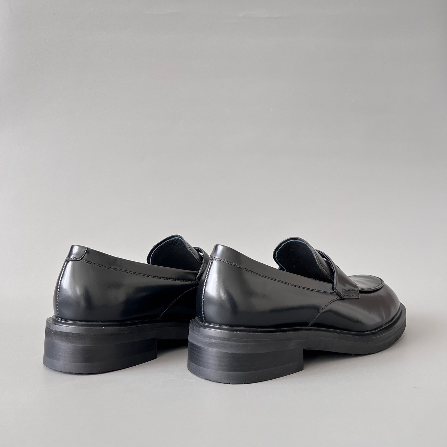 Aurora Custom PRADA Puffy-Piping Brushed Leather Loafers (1:1 Deconstructed) - Image 4