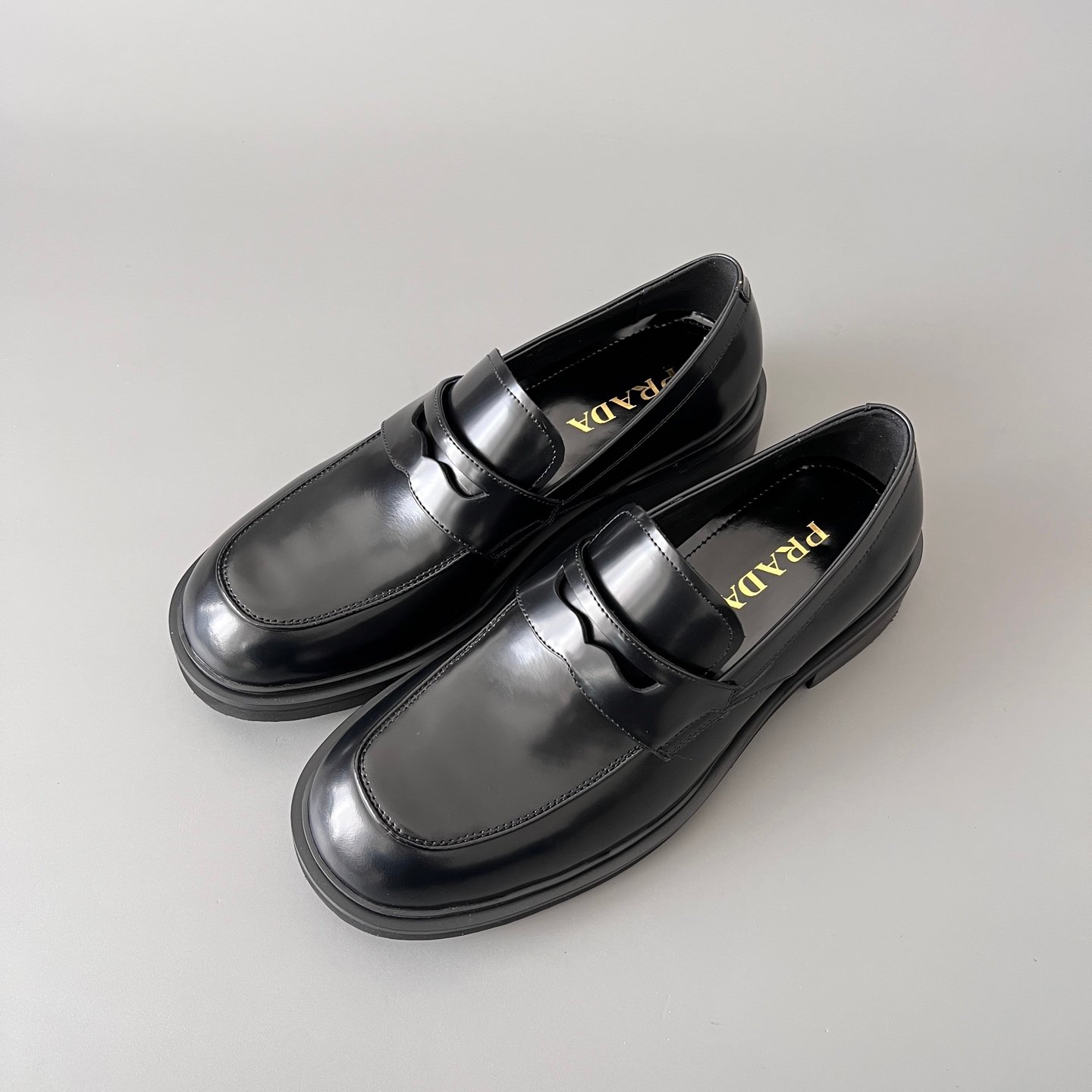 Aurora Custom PRADA Puffy-Piping Brushed Leather Loafers (1:1 Deconstructed) - Image 8