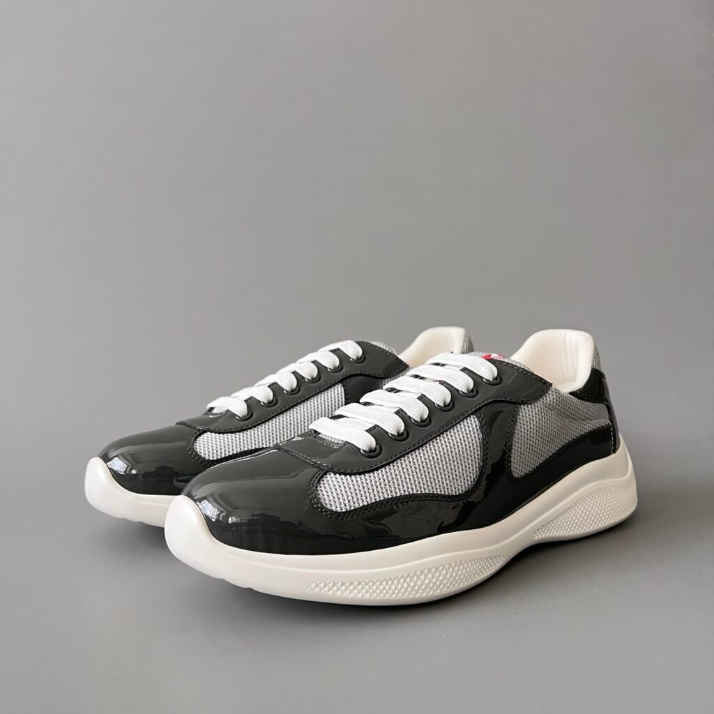 Aurora Custom PRADA America's Cup Sneaker - Black/Grey Mesh (1:1 Deconstructed)