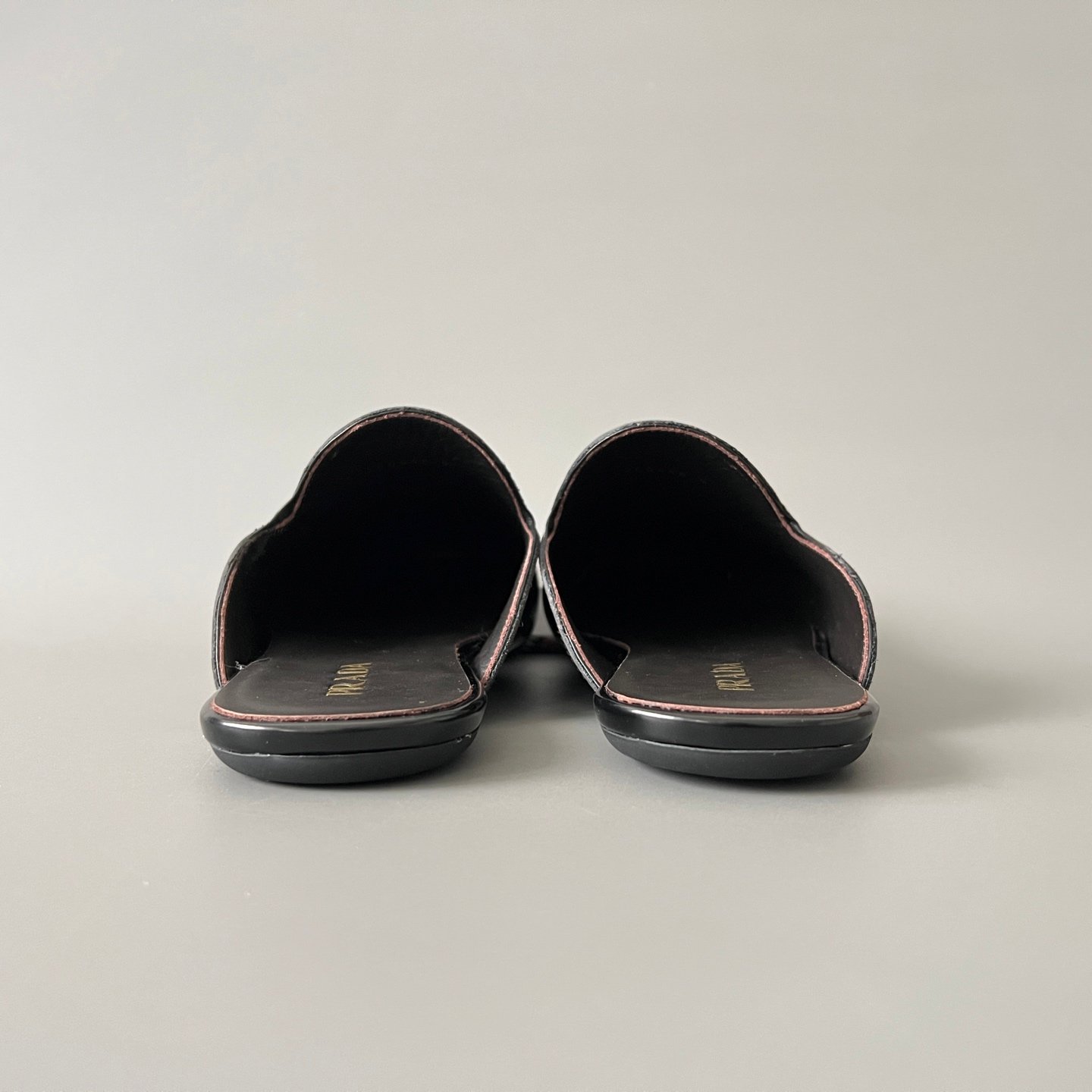 Aurora Custom PRADA Sfumato Brushed Leather Sabot Mules (1:1 Deconstructed) - Image 5