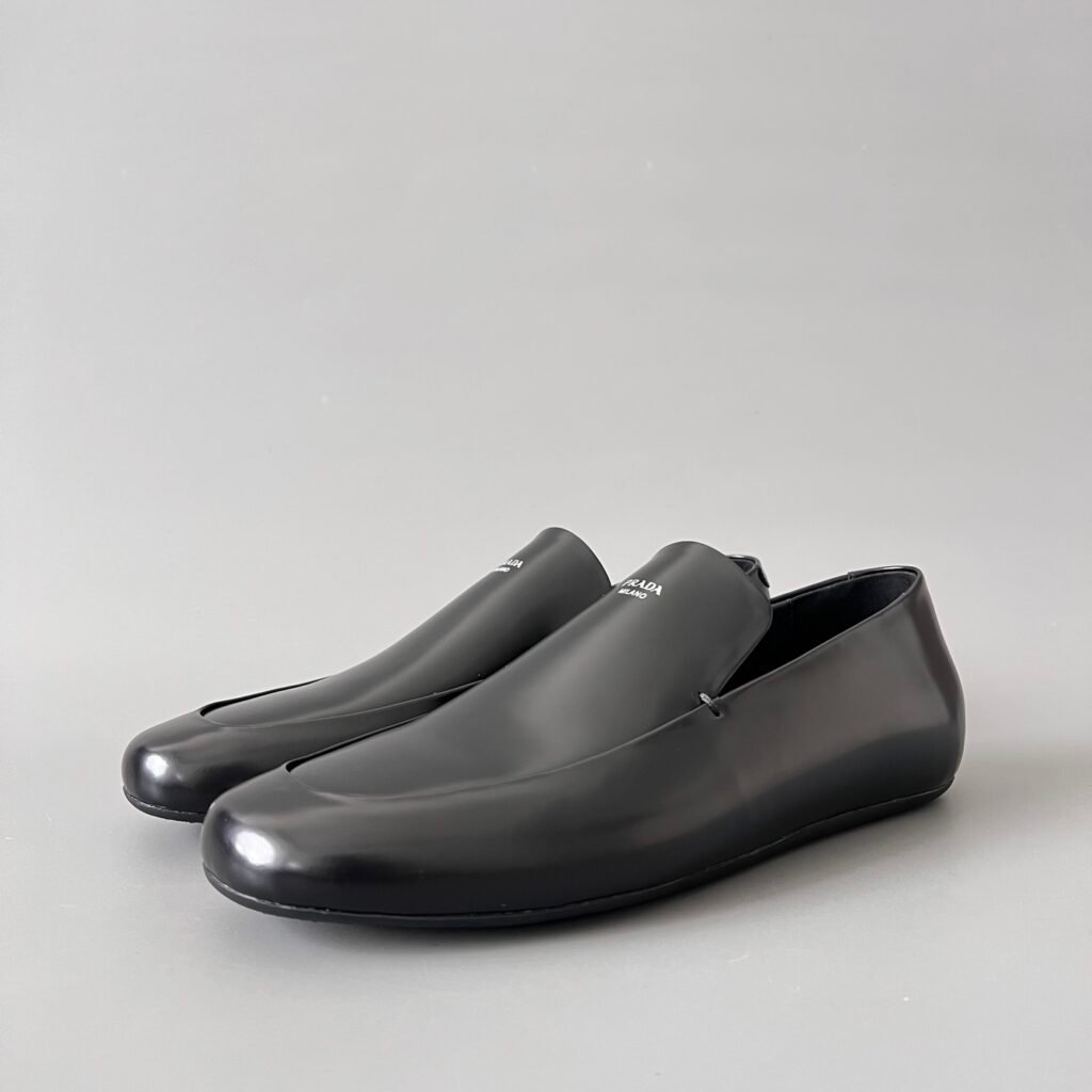 Aurora Custom PRADA Brushed Leather "Sleek" Loafers (1:1 Deconstructed)