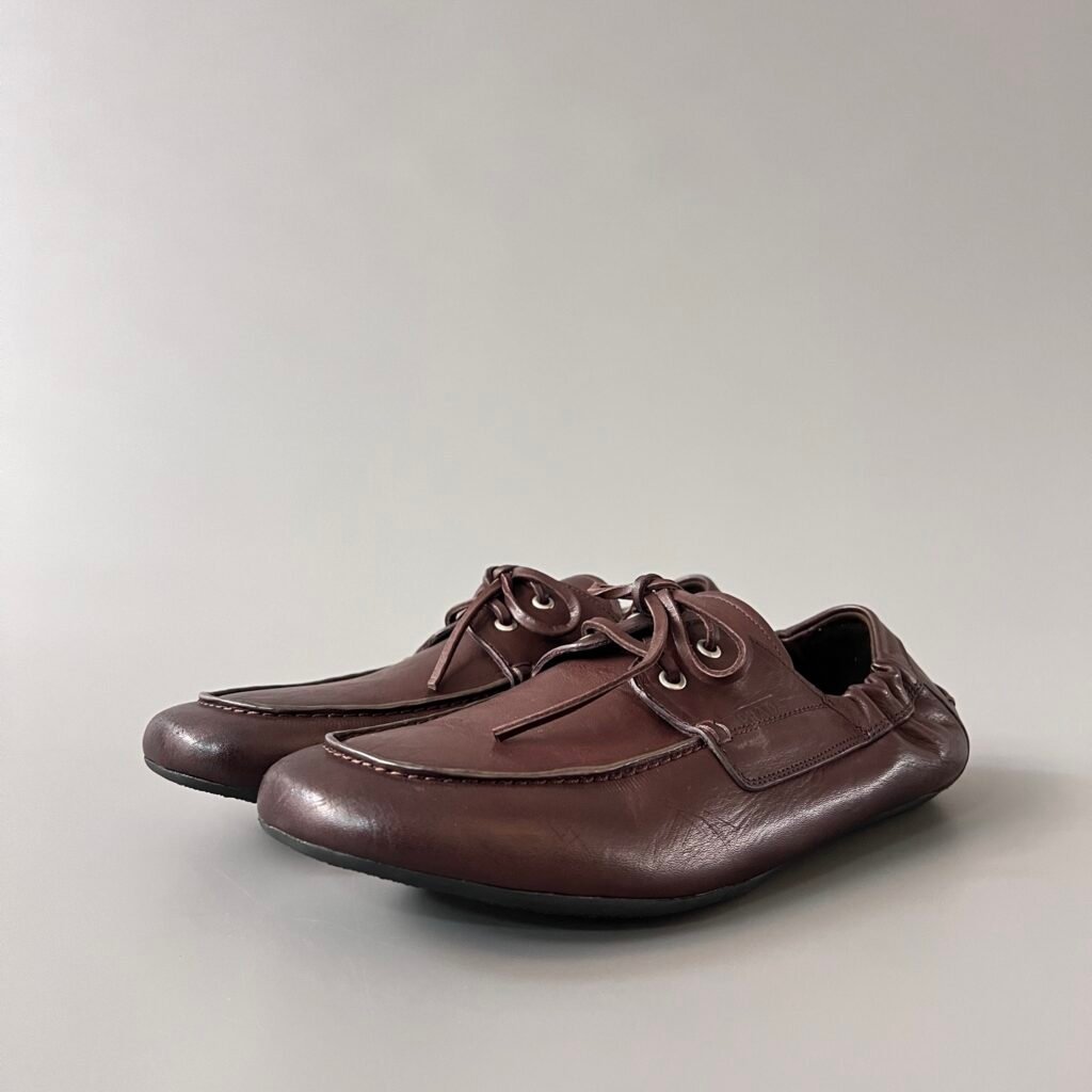 Aurora Custom PRADA Shuffle "Vintage" Leather Loafers - Espresso Brown (1:1 Deconstructed)