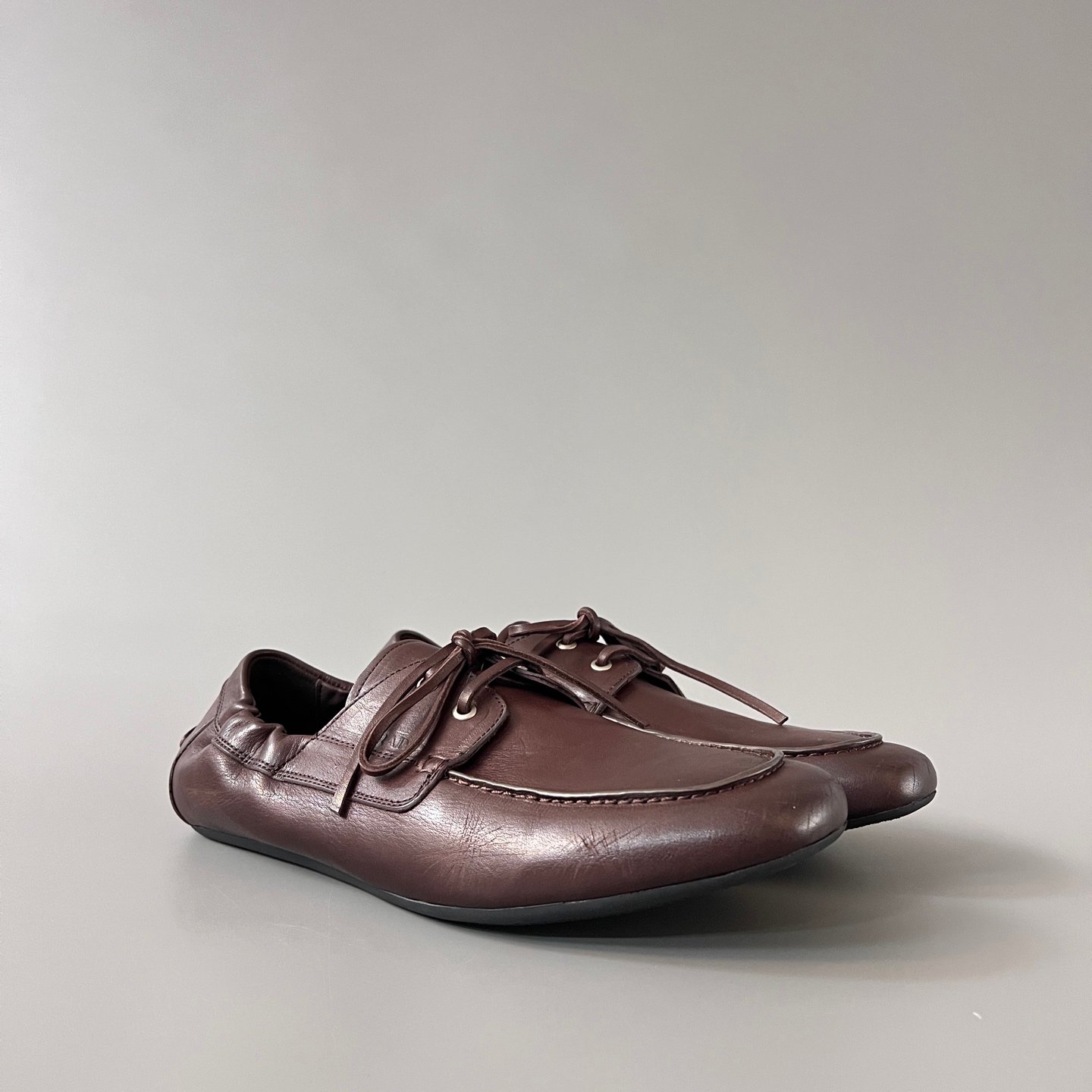 Aurora Custom PRADA Shuffle "Vintage" Leather Loafers - Espresso Brown (1:1 Deconstructed) - Image 3