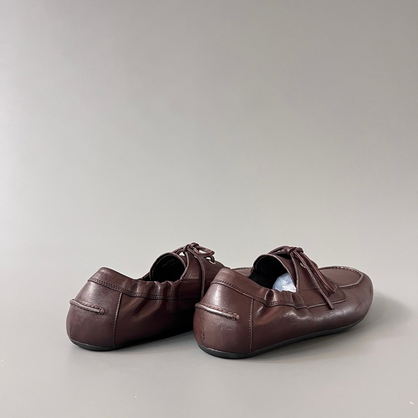 Aurora Custom PRADA Shuffle "Vintage" Leather Loafers - Espresso Brown (1:1 Deconstructed) - Image 4