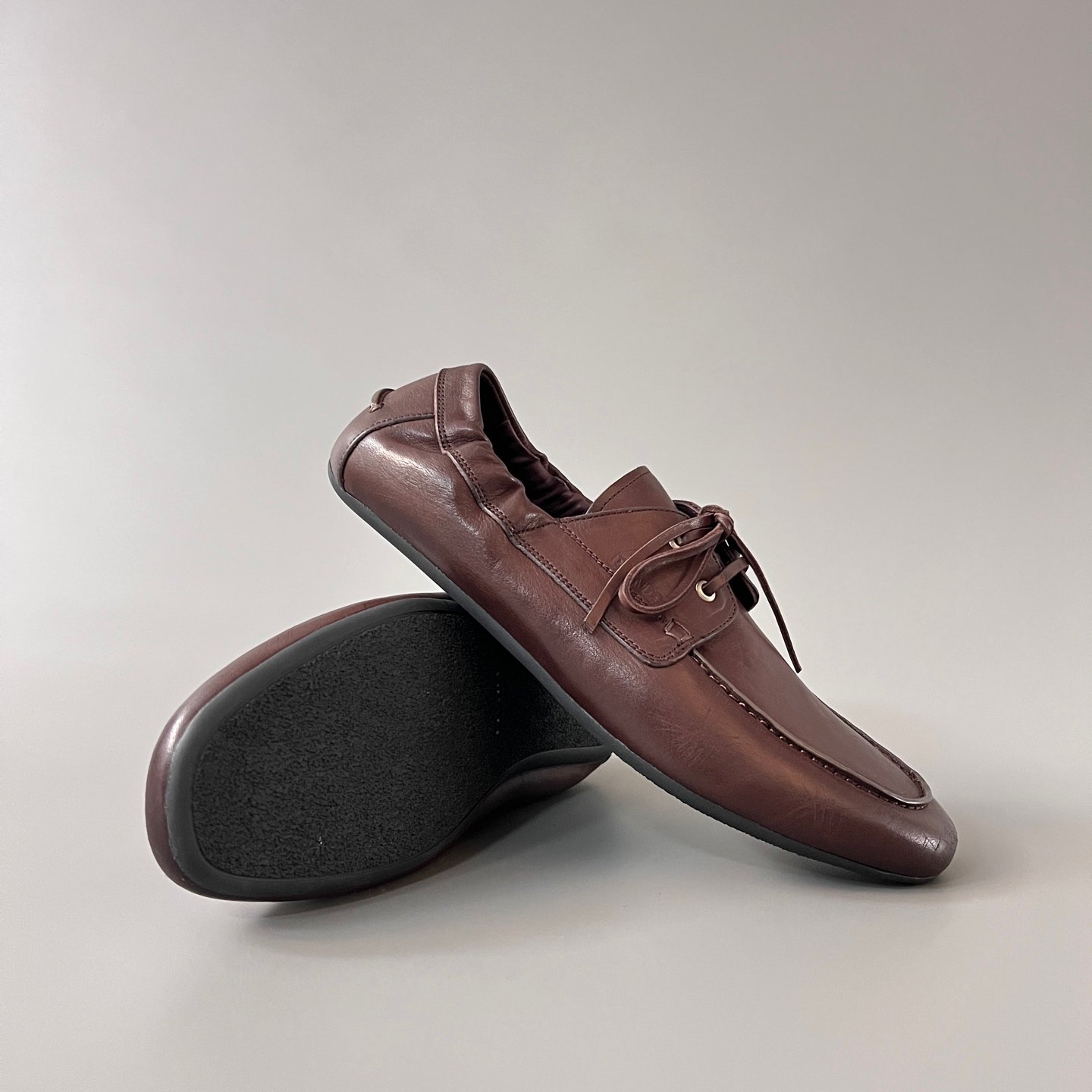 Aurora Custom PRADA Shuffle "Vintage" Leather Loafers - Espresso Brown (1:1 Deconstructed) - Image 7