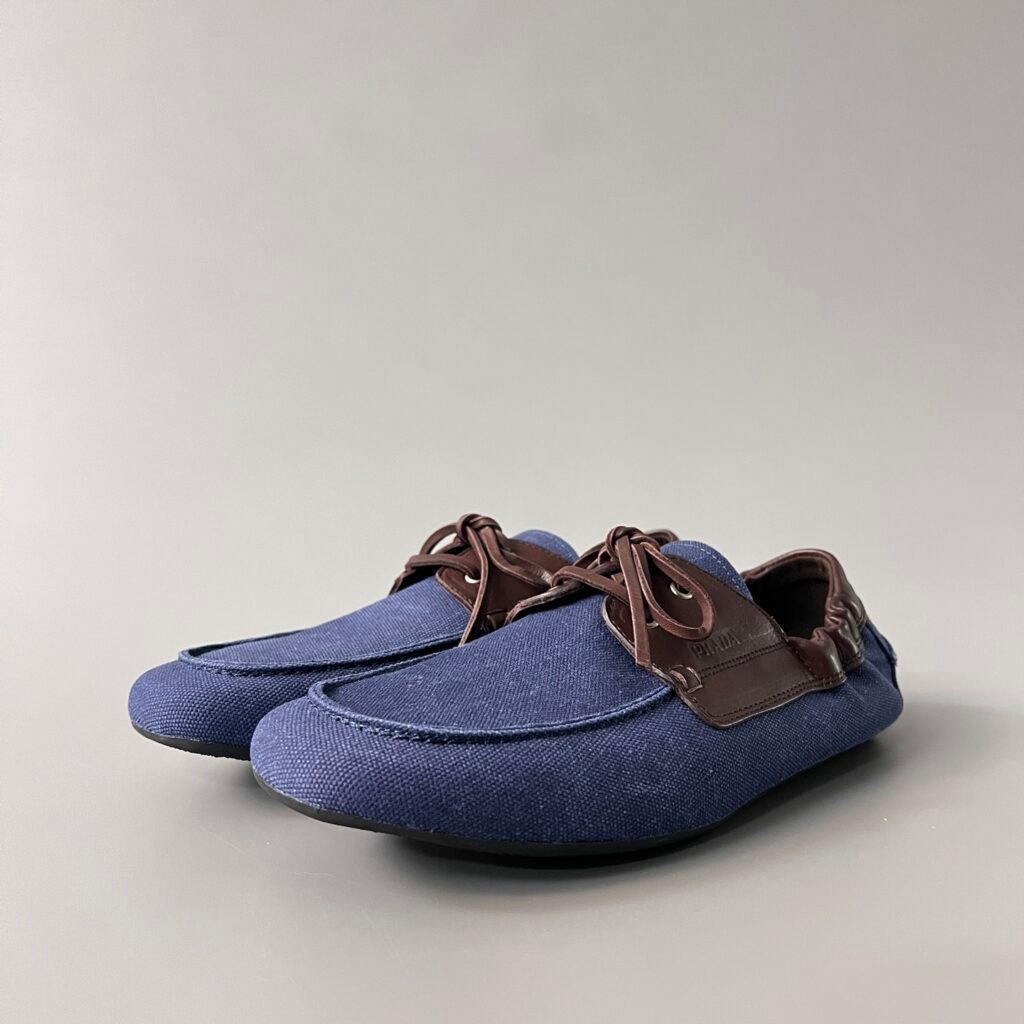 Aurora Custom PRADA Shuffle Canvas & Leather Loafers (1:1 Deconstructed)