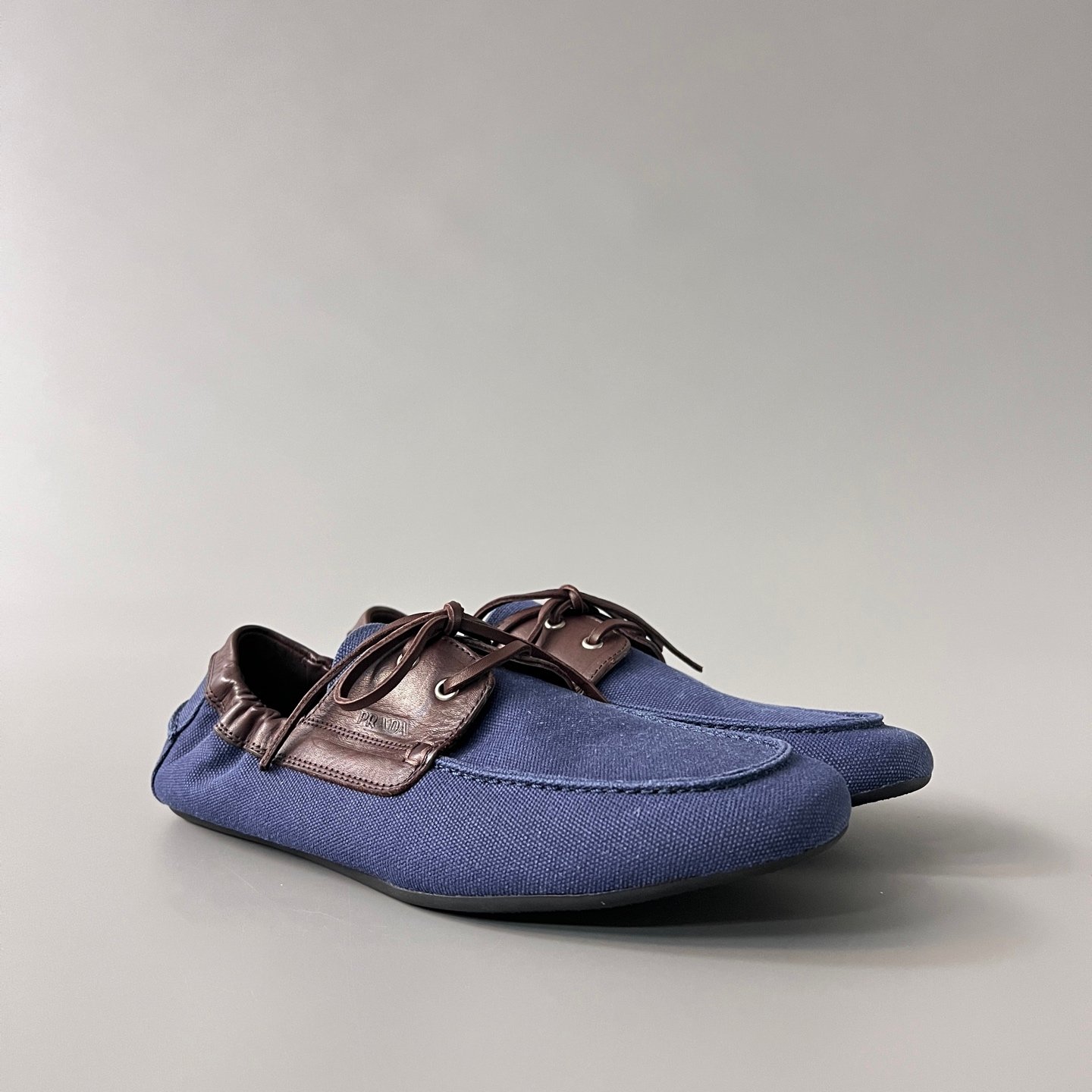 Aurora Custom PRADA Shuffle Canvas & Leather Loafers (1:1 Deconstructed) - Image 3