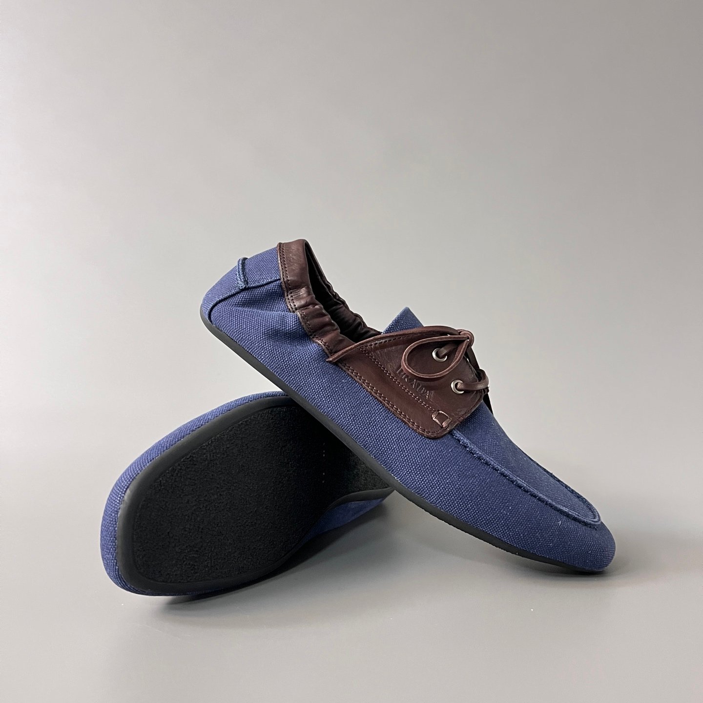 Aurora Custom PRADA Shuffle Canvas & Leather Loafers (1:1 Deconstructed) - Image 7