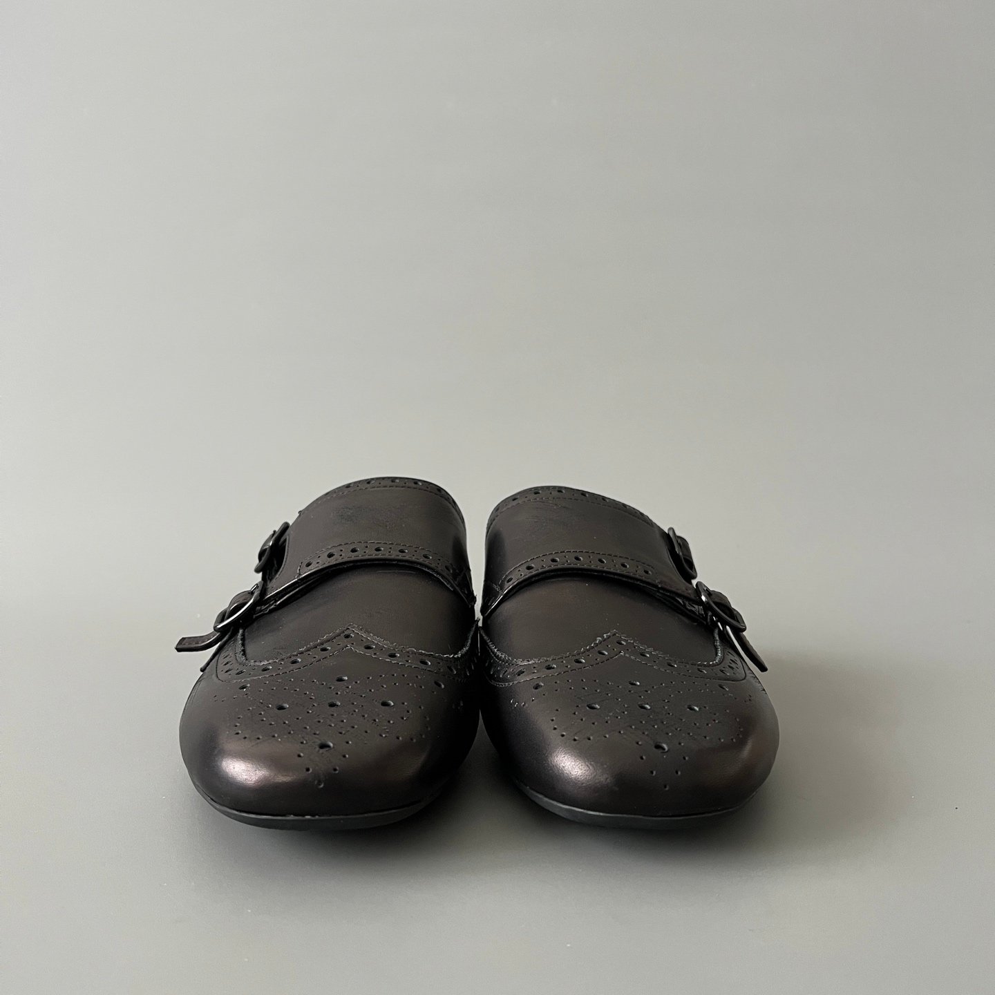 Aurora Custom PRADA Shuffle Double Monk Sabot - Distressed Vintage Black - Image 2