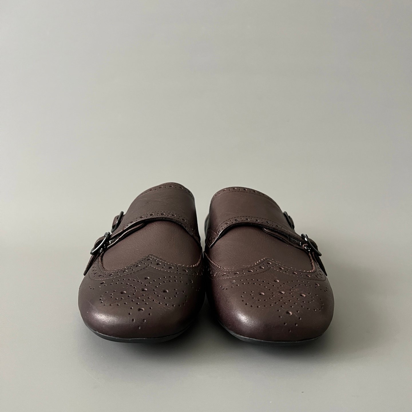 Aurora Custom PRADA Shuffle Double Monk Loafers - Distressed Brown - Image 2