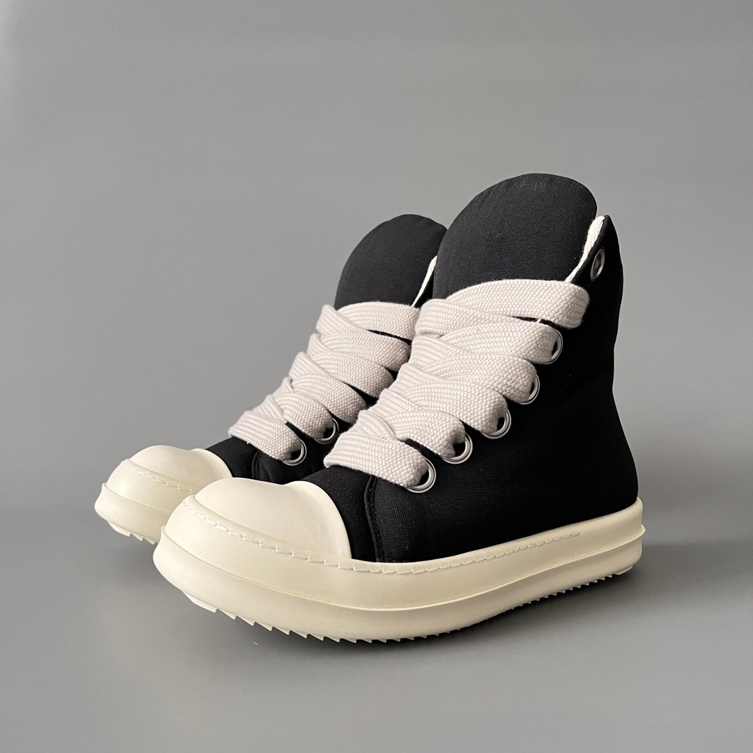 Aurora Custom Rick Owens DRKSHDW Jumbo Lace High - "Bread" Canvas Sneaker (1:1 Deconstructed)