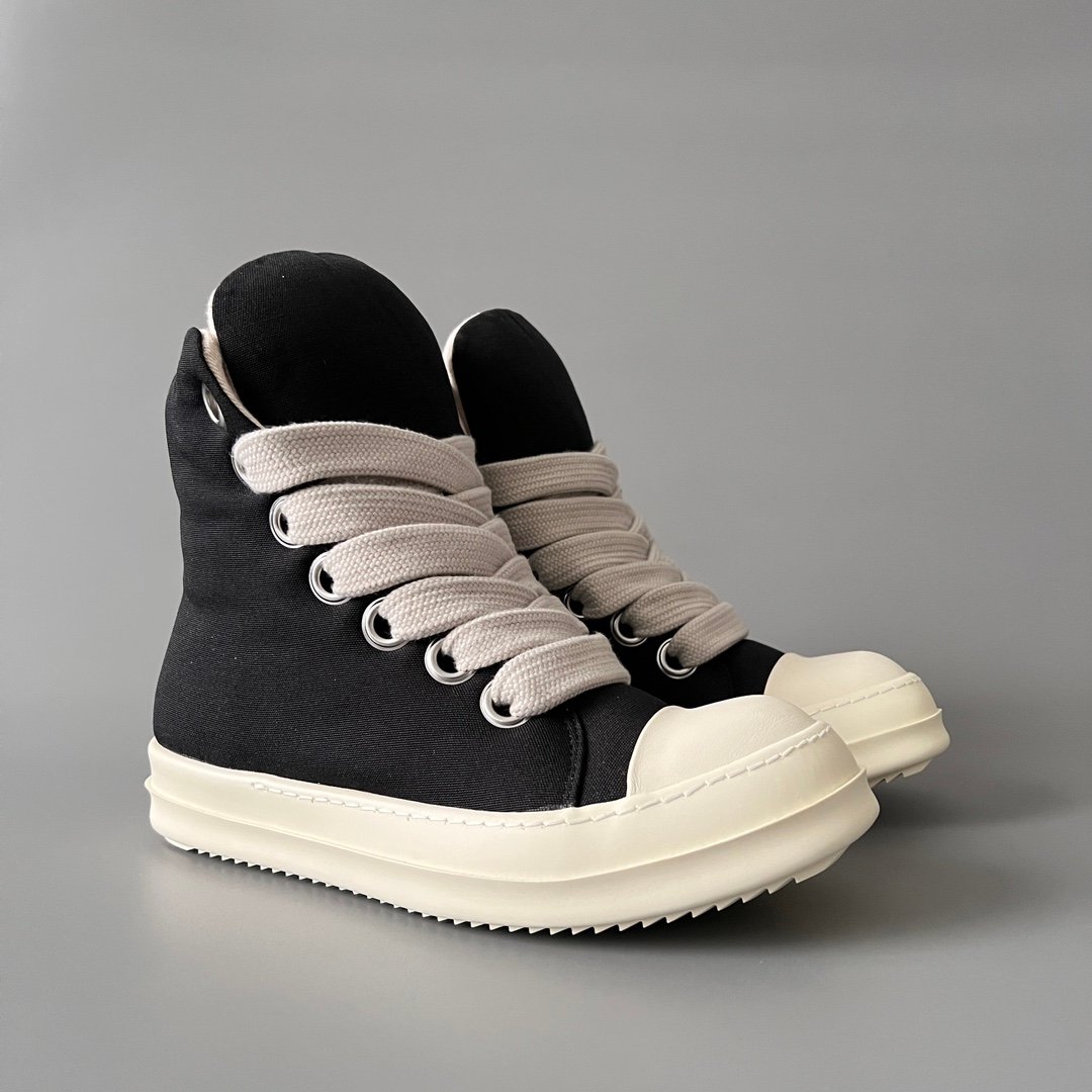 Aurora Custom Rick Owens DRKSHDW Jumbo Lace High - "Bread" Canvas Sneaker (1:1 Deconstructed) - Image 3