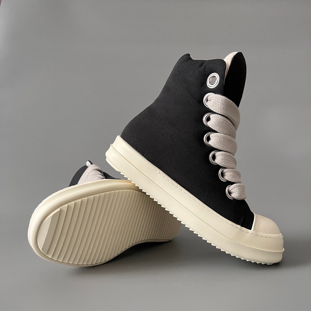 Aurora Custom Rick Owens DRKSHDW Jumbo Lace High - "Bread" Canvas Sneaker (1:1 Deconstructed) - Image 7