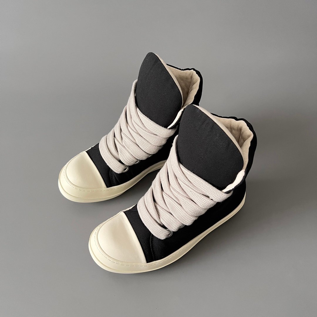 Aurora Custom Rick Owens DRKSHDW Jumbo Lace High - "Bread" Canvas Sneaker (1:1 Deconstructed) - Image 8