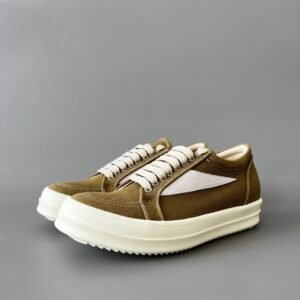 Aurora Custom Rick Owens DRKSHDW Vintage Low Sneaker - Olive Twill (1:1 Deconstructed)