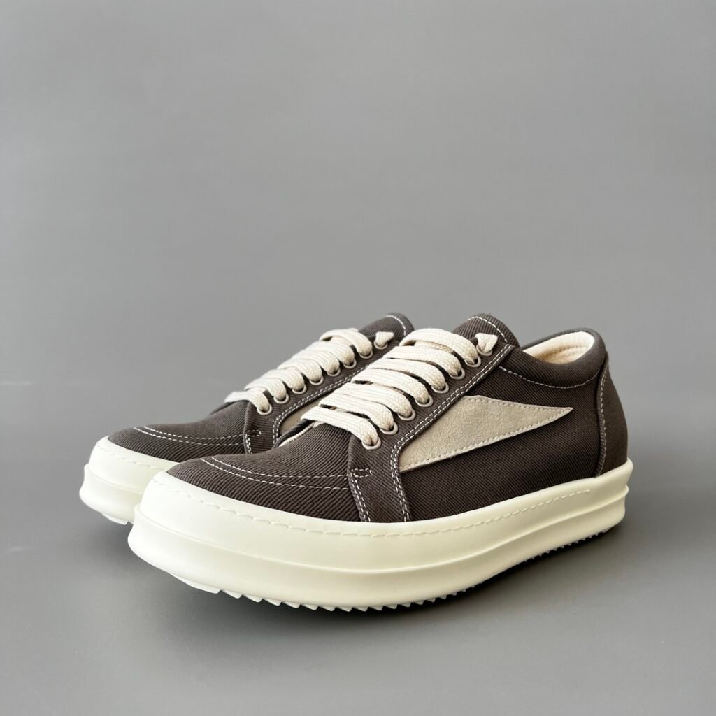 Aurora Custom Rick Owens DRKSHDW Vintage Low Sneaker - Dark Dust Twill (1:1 Deconstructed)